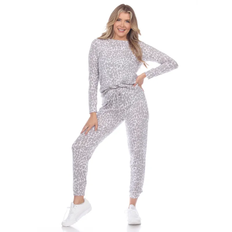 2 Piece Leopard Lounge Set sold by White Mark