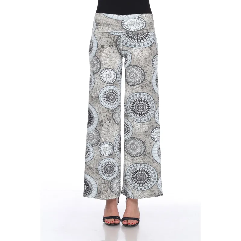 Circle Print Palazzo Pants sold by White Mark
