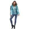 Women's Metallic Puffer Coat with Hoodie sold by White Mark