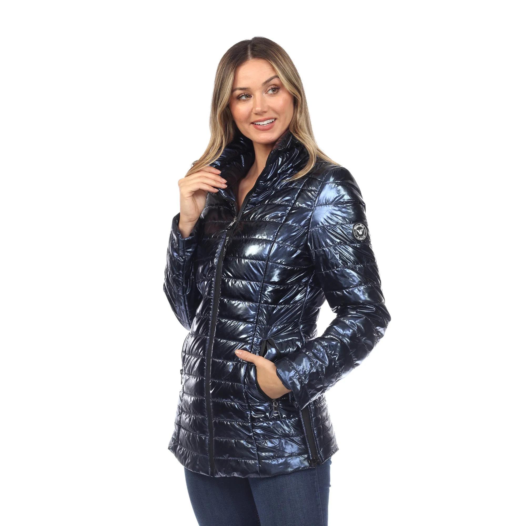 Women's Metallic Puffer Coat sold by White Mark product image thumbnail 2