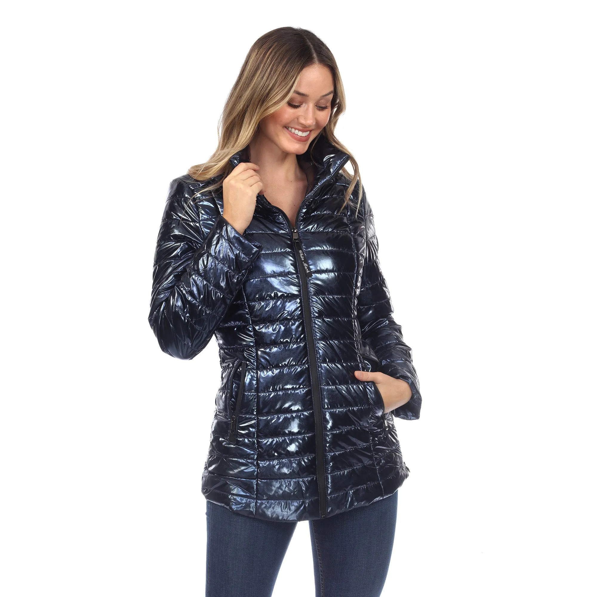 Women's Metallic Puffer Coat sold by White Mark