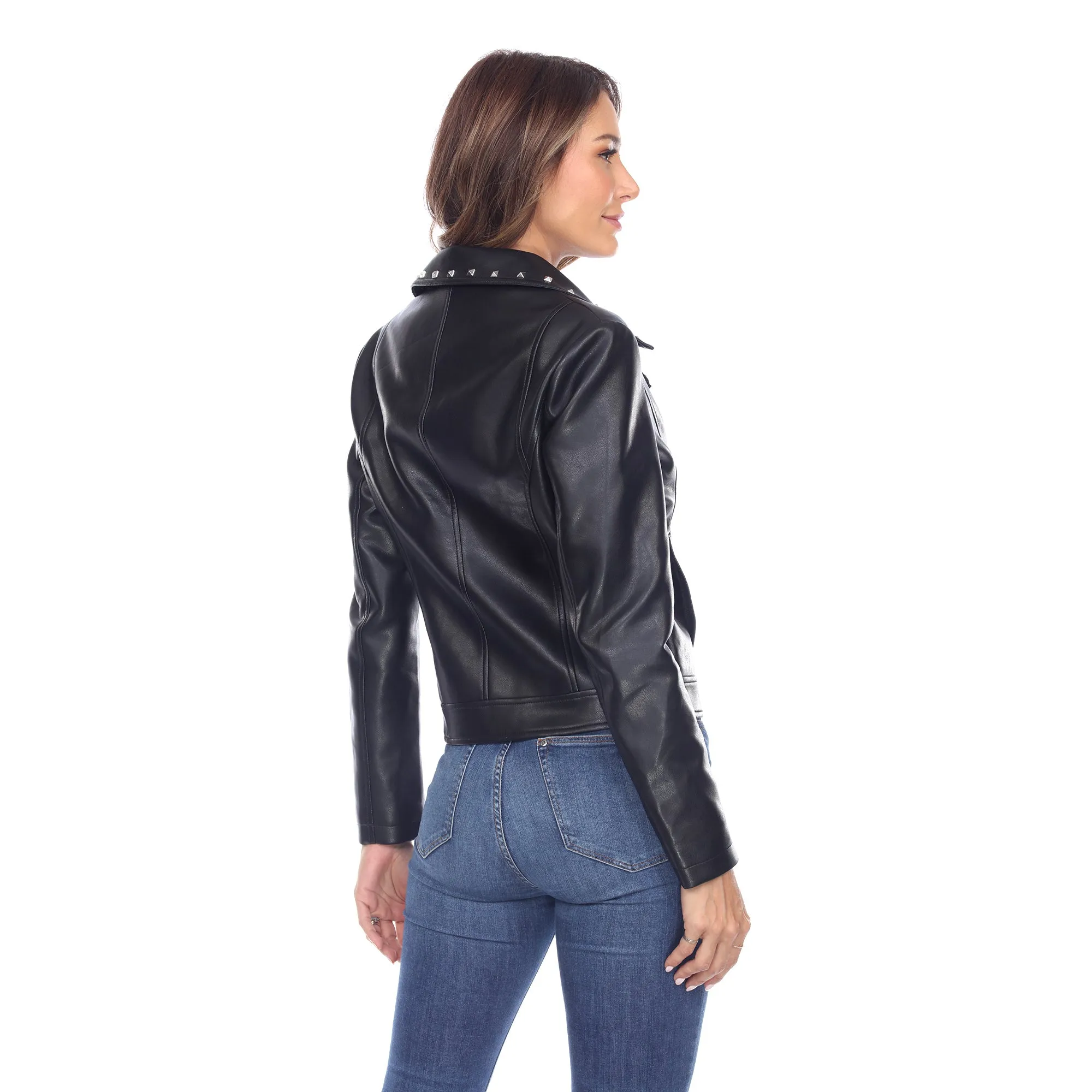 Women's PU Faux Leather Jacket sold by White Mark product image thumbnail 4