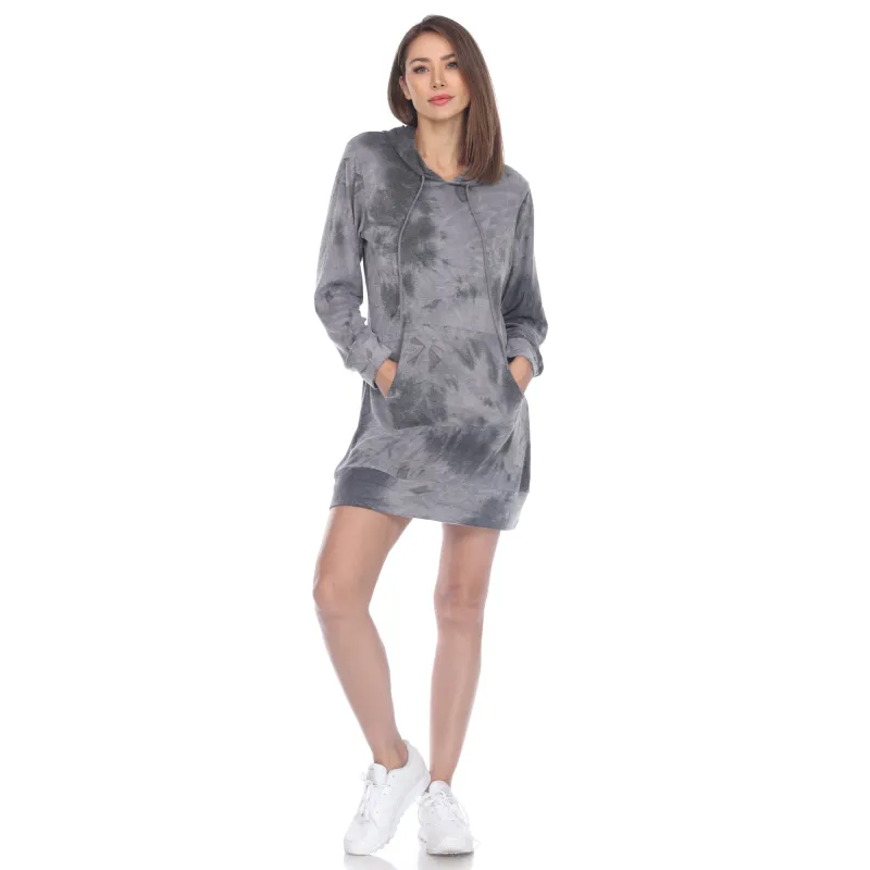 Women's Hoodie Tie Dye Sweatshirt Dress sold by White Mark