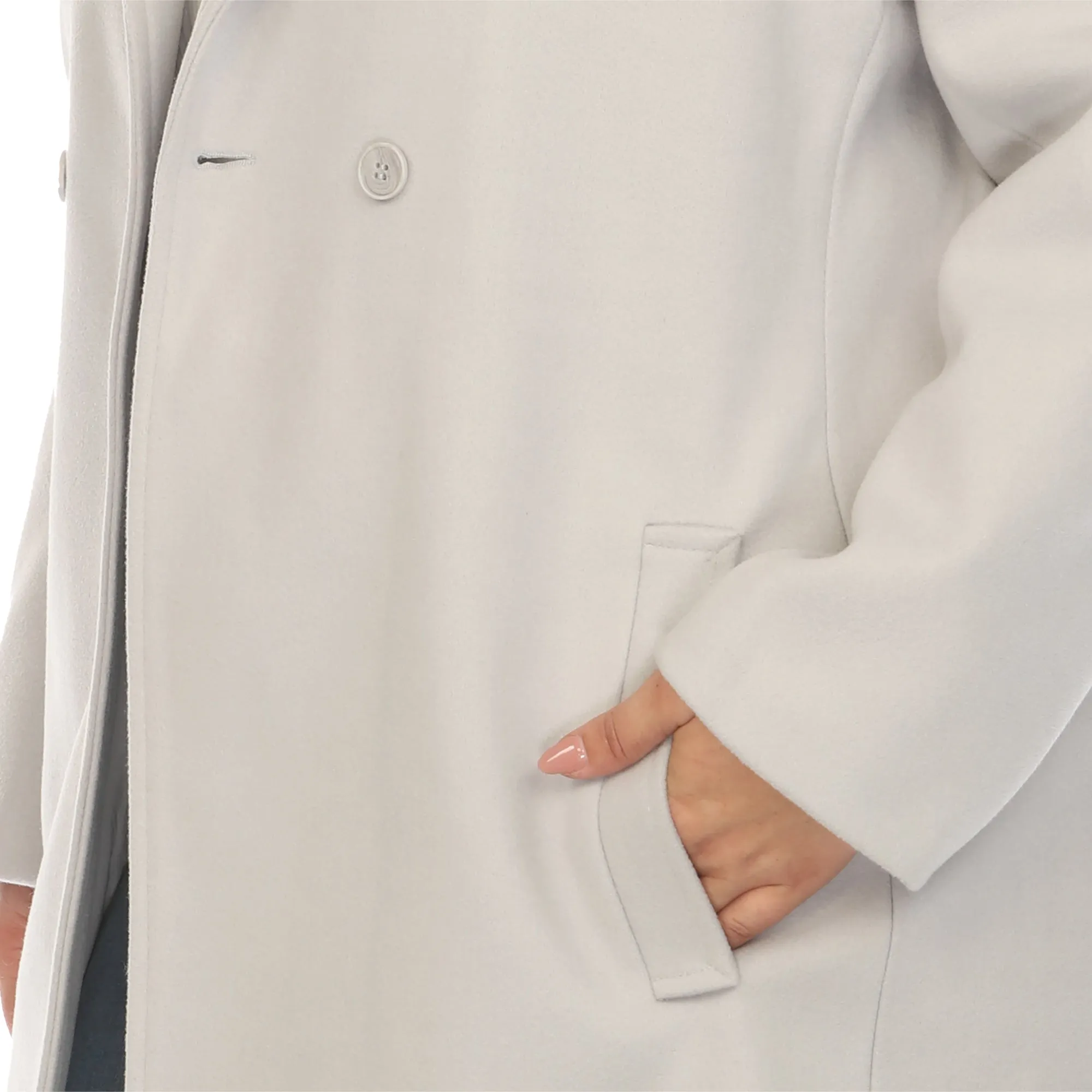 Women's Plus Size Classic Walker Coat sold by White Mark product image thumbnail 4