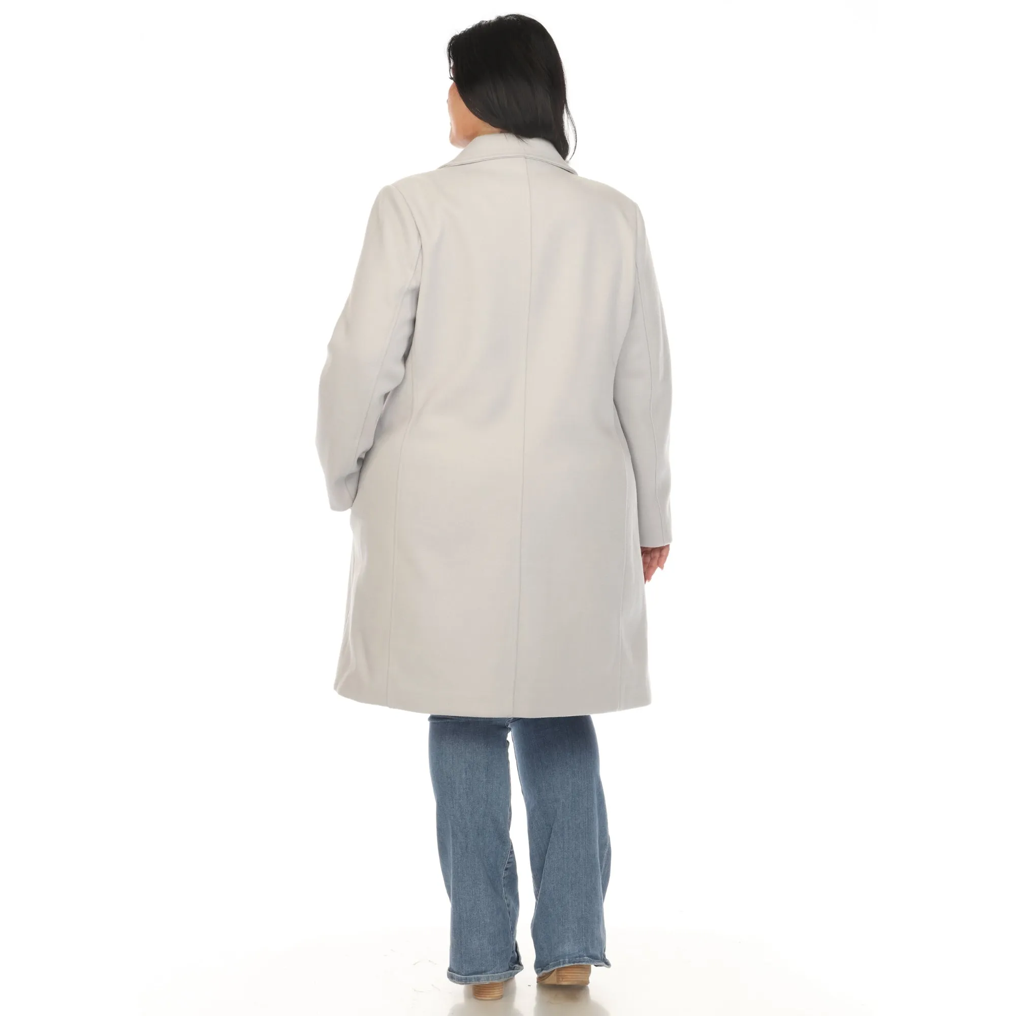 Women's Plus Size Classic Walker Coat sold by White Mark product image thumbnail 3