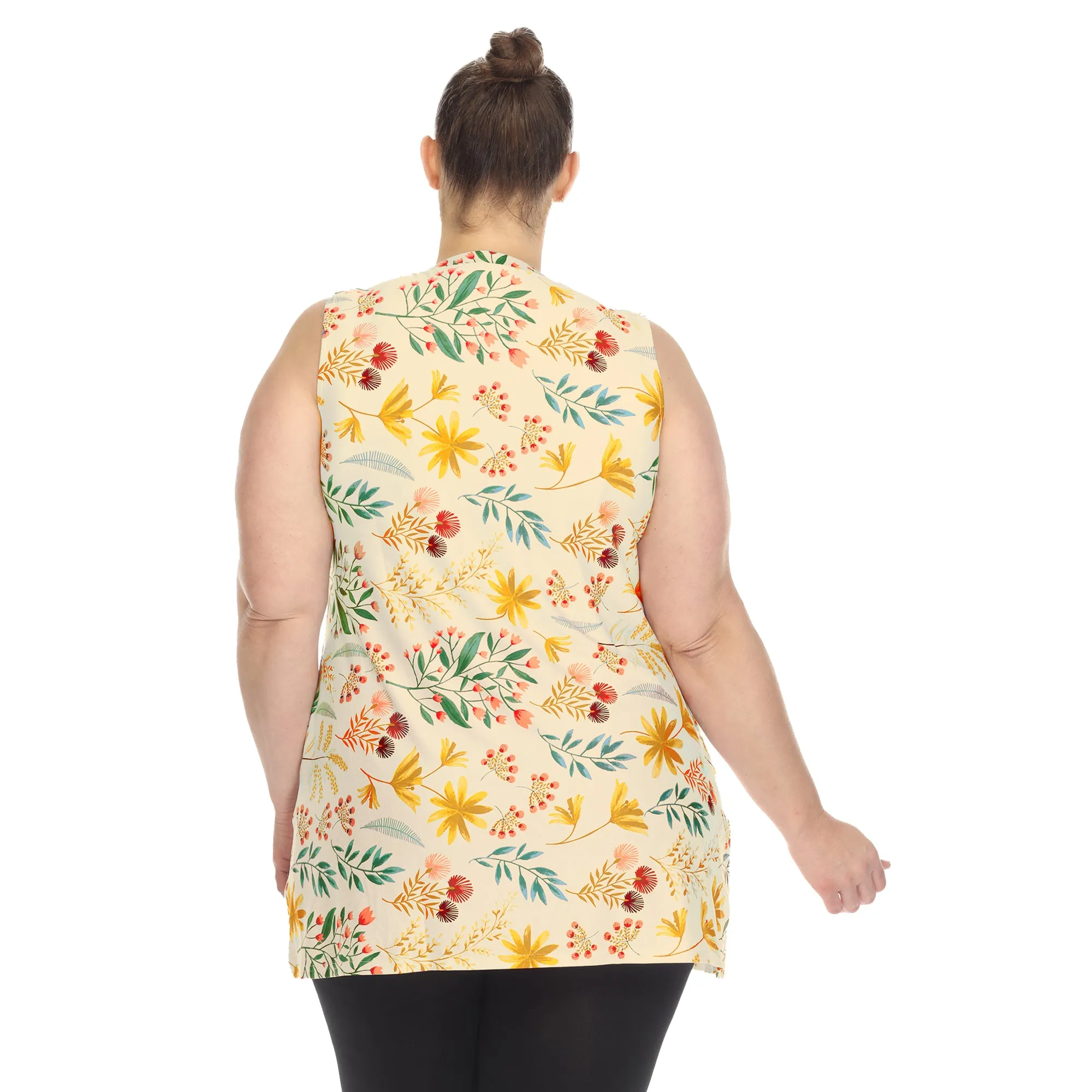 Women's Plus Size Floral Sleeveless Tunic Top sold by White Mark product image thumbnail 2