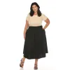 Plus Size Flared Tweed Skirt sold by White Mark