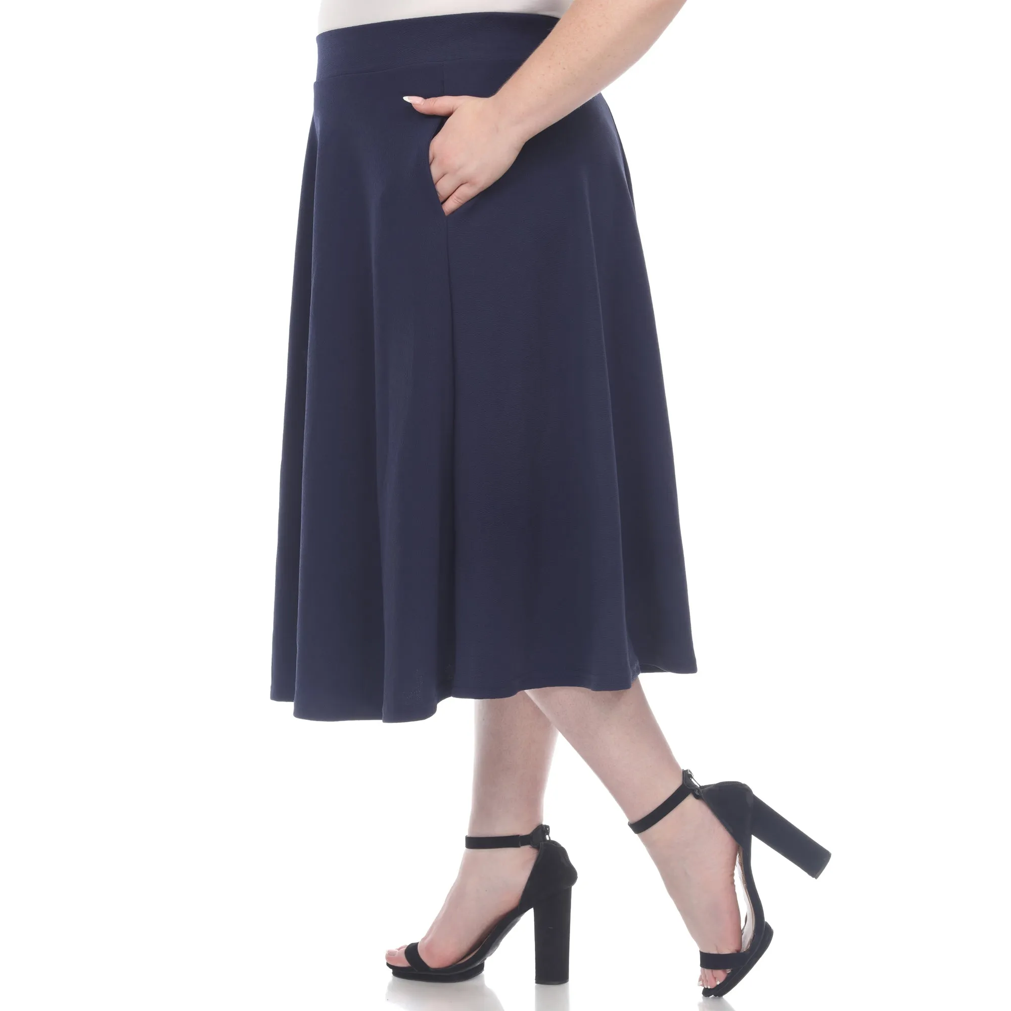 Plus 'Tasmin' Flare Midi Skirts sold by White Mark product image thumbnail 2