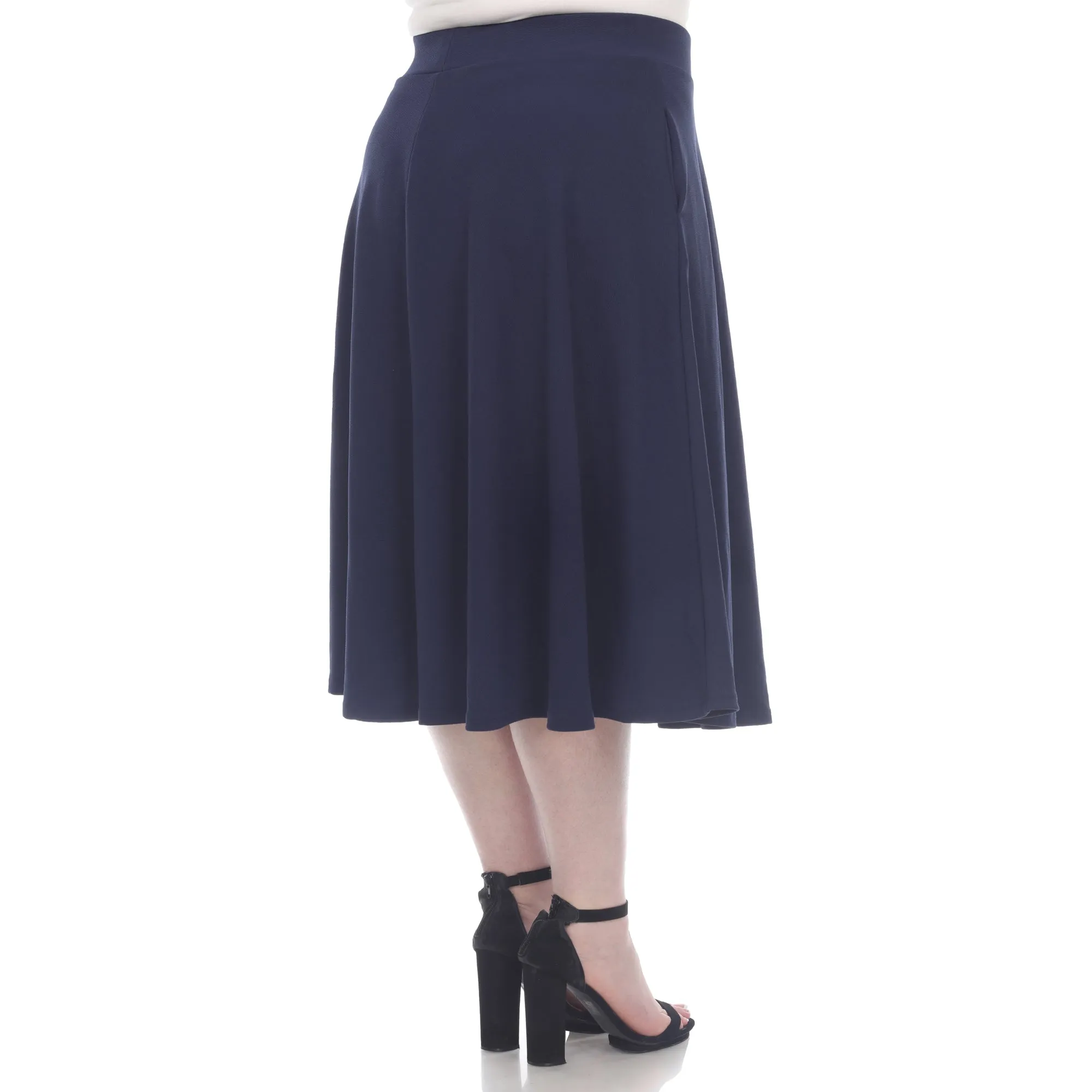 Plus 'Tasmin' Flare Midi Skirts sold by White Mark product image thumbnail 3