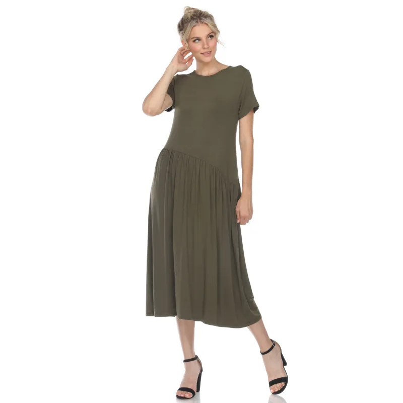 Women's Short Sleeve Maxi Dress sold by White Mark