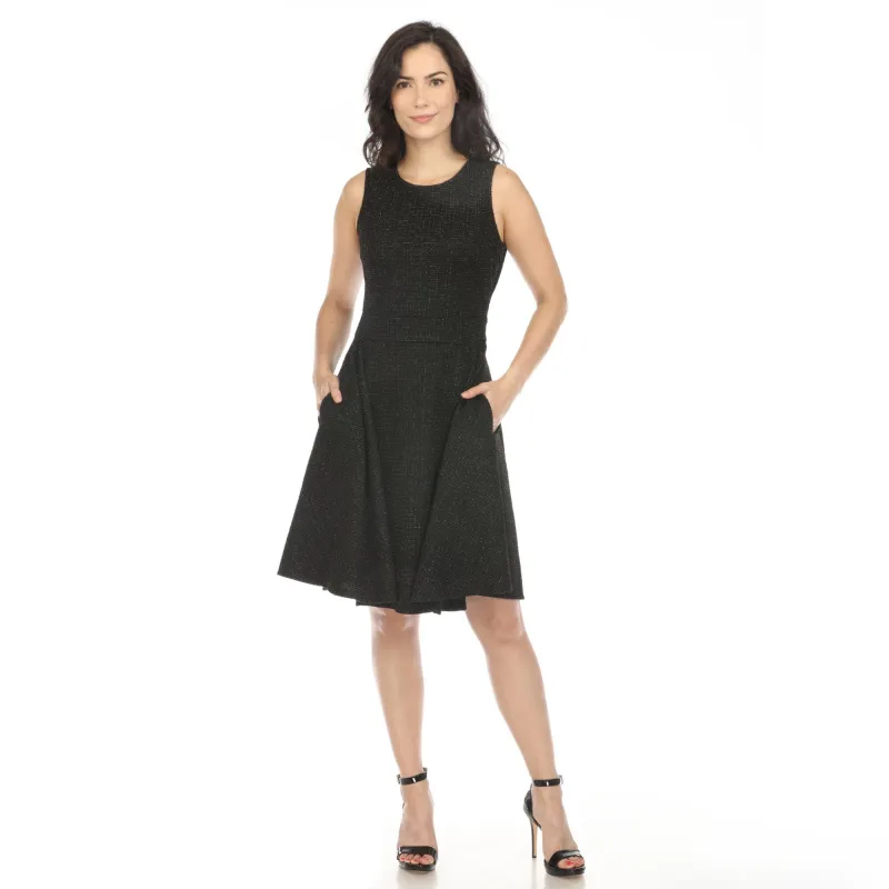 Women's Tweed Fit & Flare Dress sold by White Mark