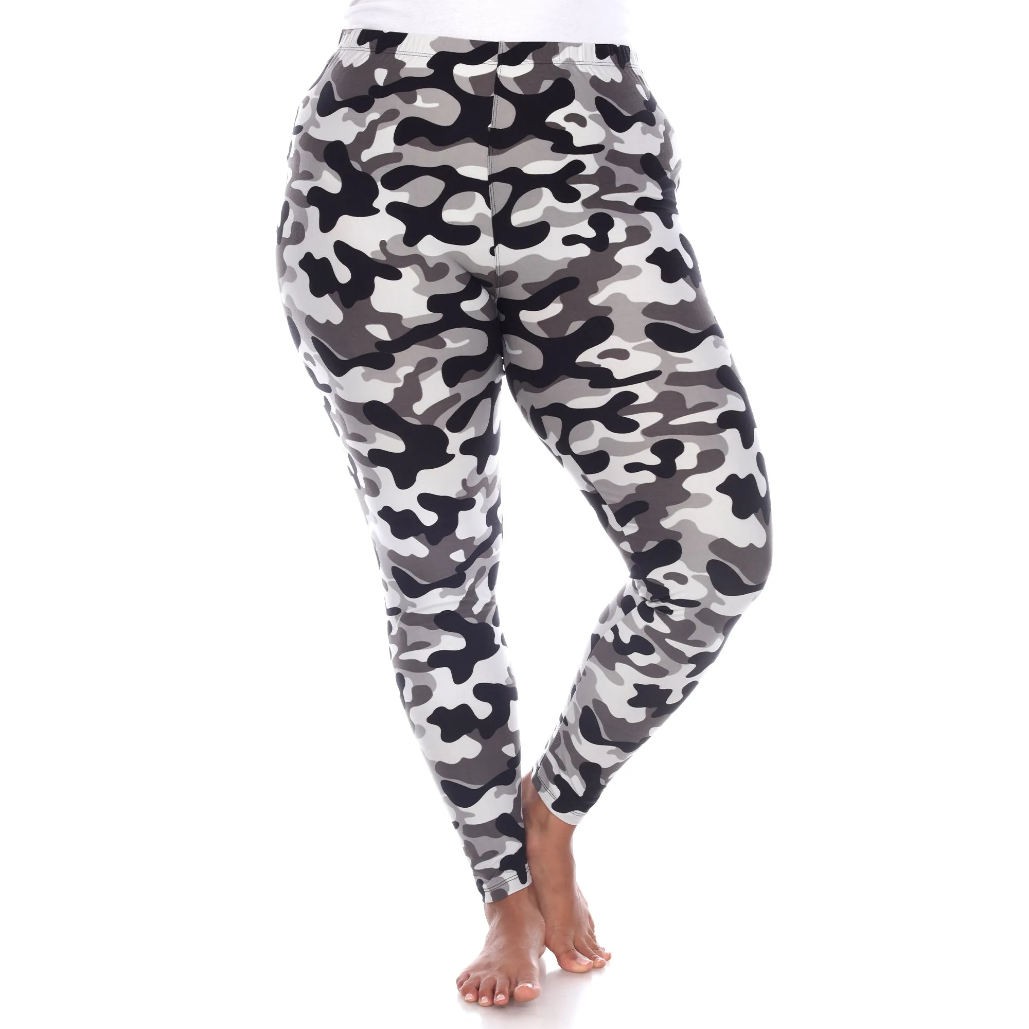 Plus Size Super Soft Camo Printed Leggings sold by White Mark product image thumbnail 2
