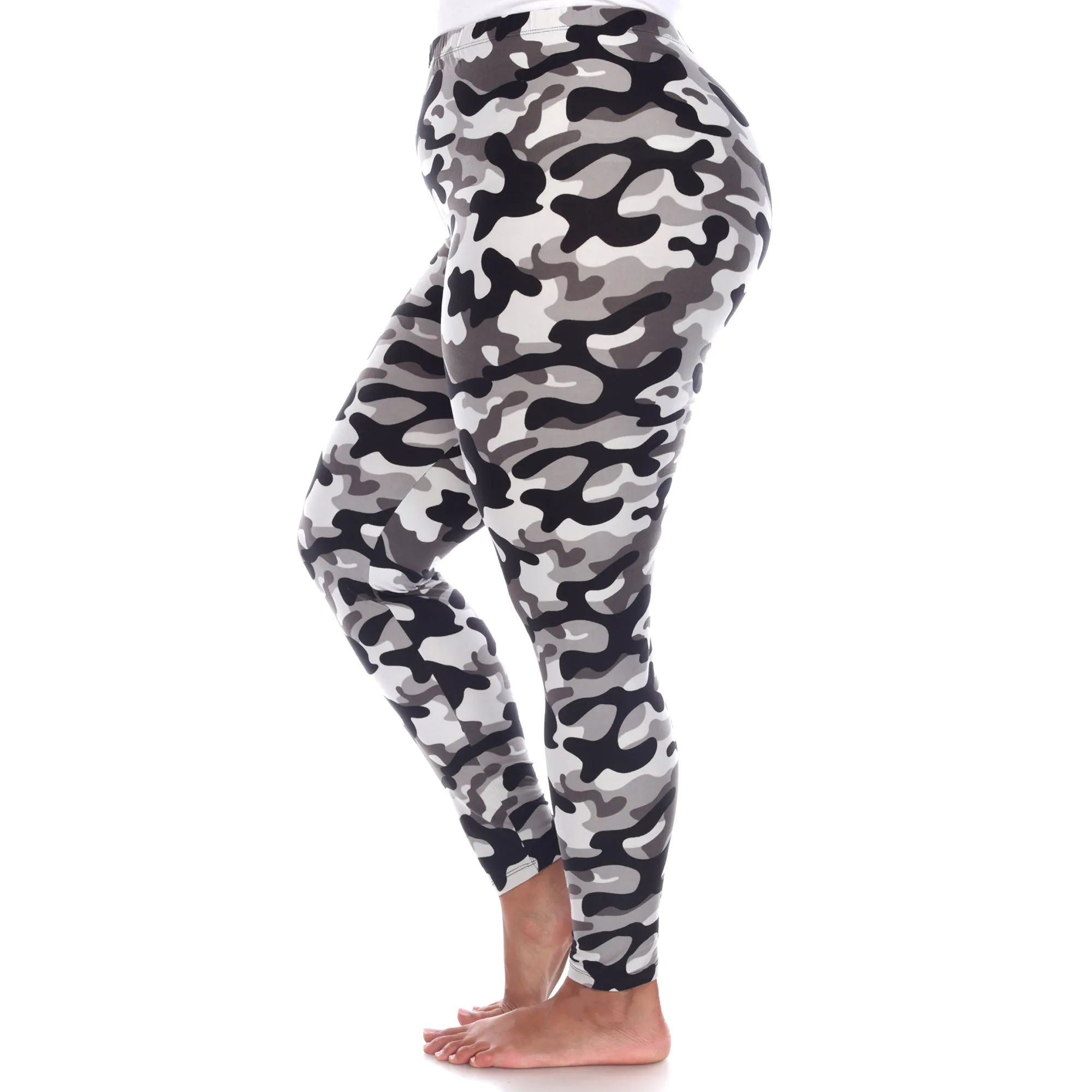 Plus Size Super Soft Camo Printed Leggings sold by White Mark product image thumbnail 3