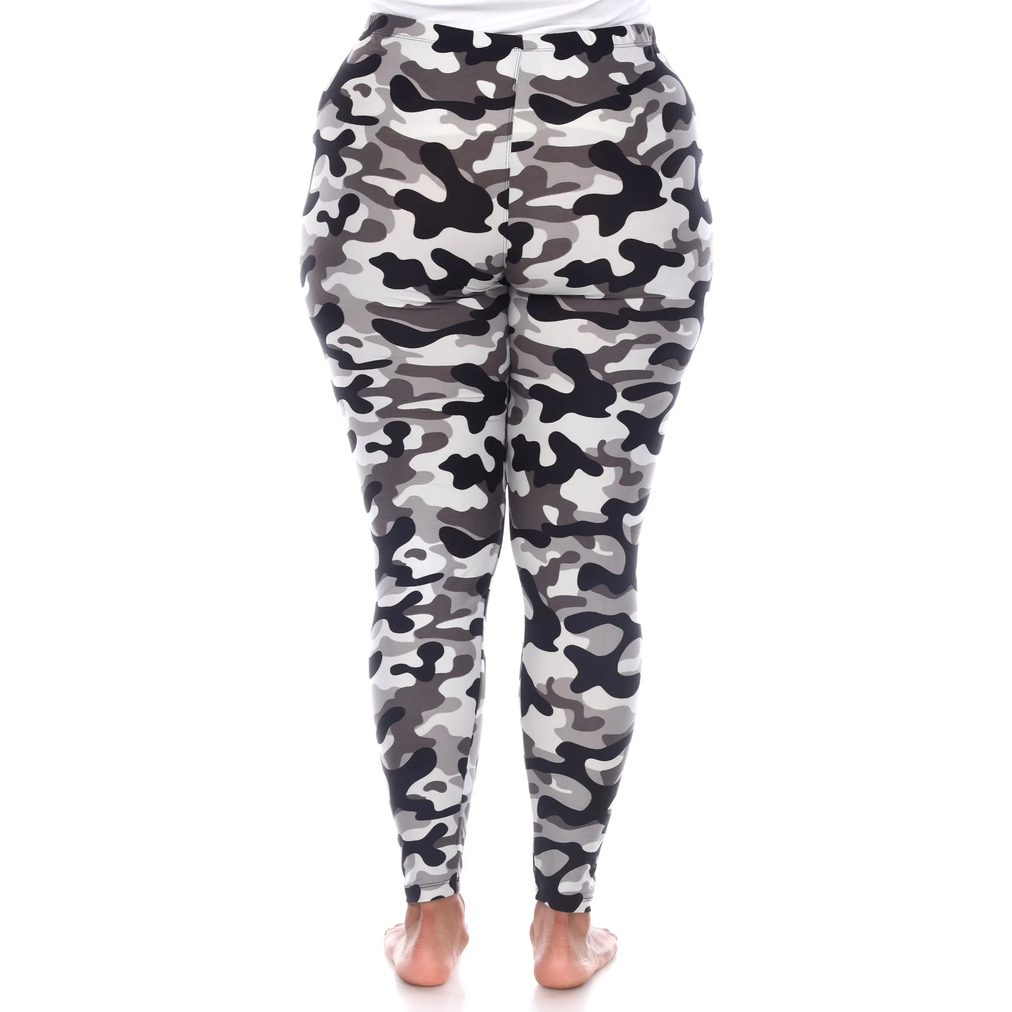 Plus Size Super Soft Camo Printed Leggings sold by White Mark product image thumbnail 4