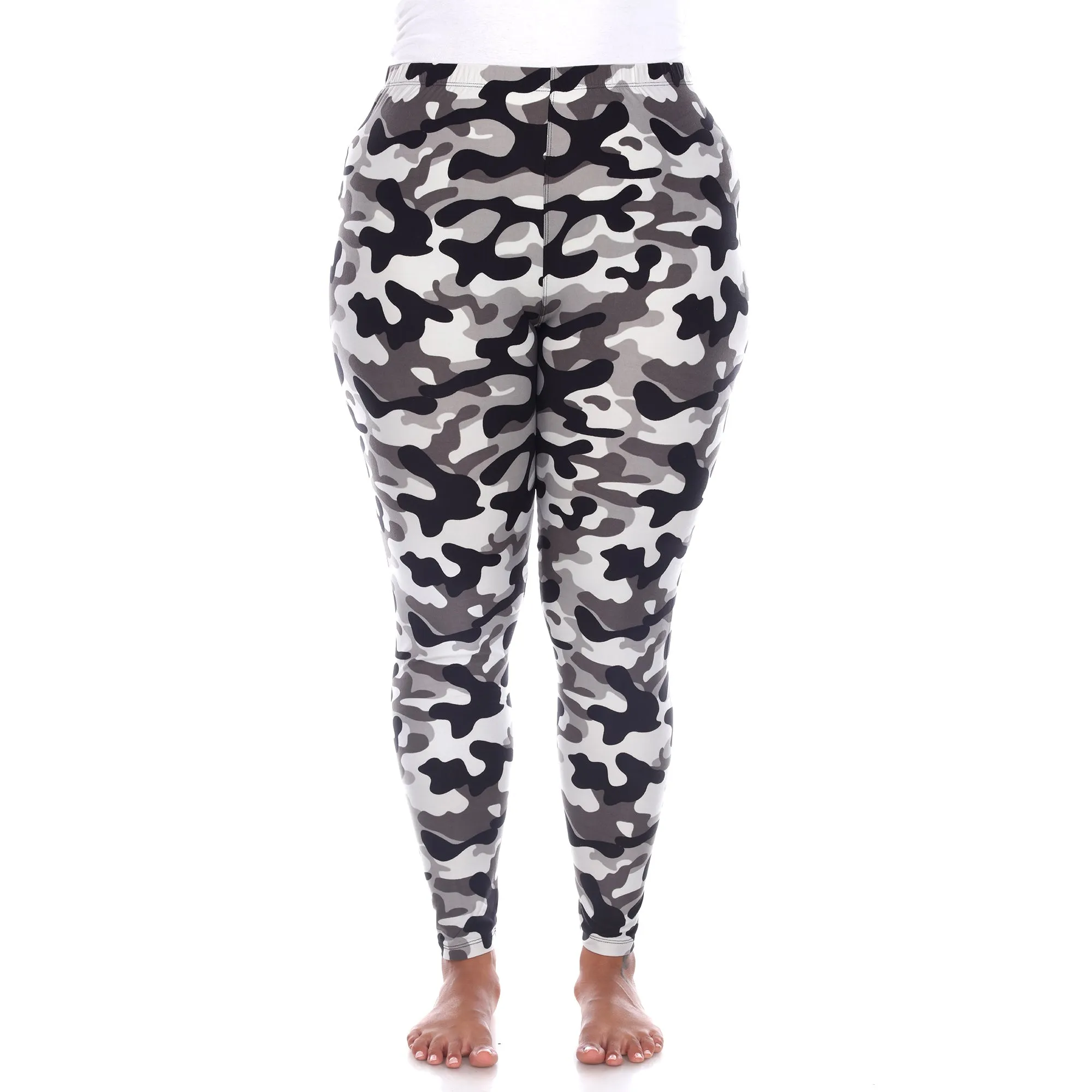 Plus Size Super Soft Camo Printed Leggings sold by White Mark