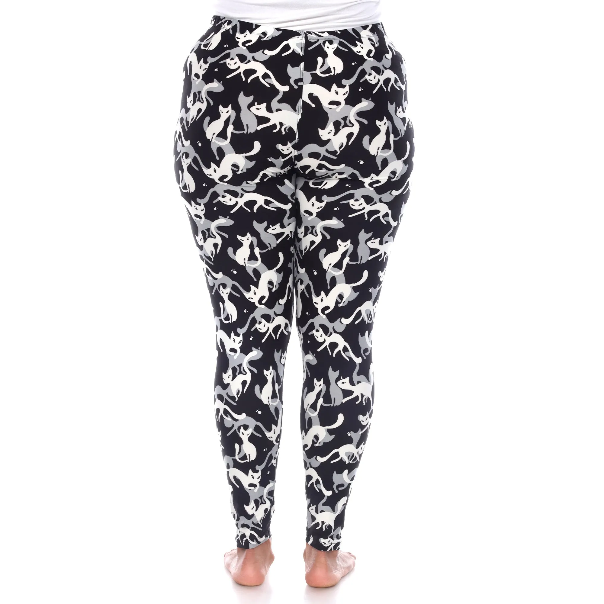 Plus Size Super Soft Cat Printed Leggings sold by White Mark product image thumbnail 4