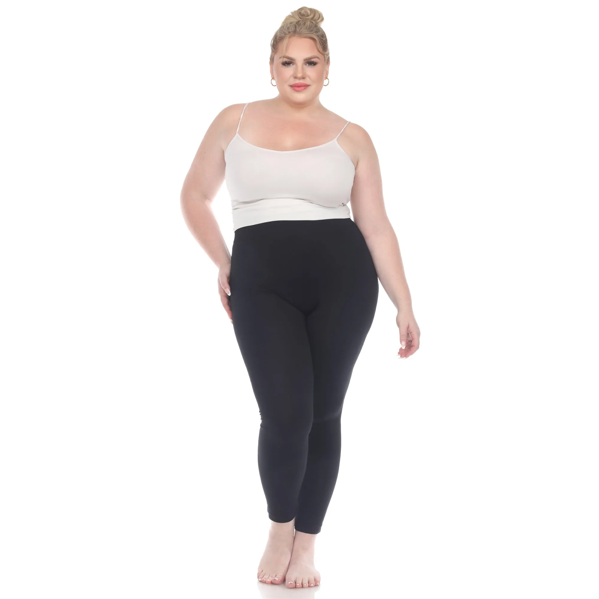 Plus Size Solid Leggings sold by White Mark product image thumbnail 4
