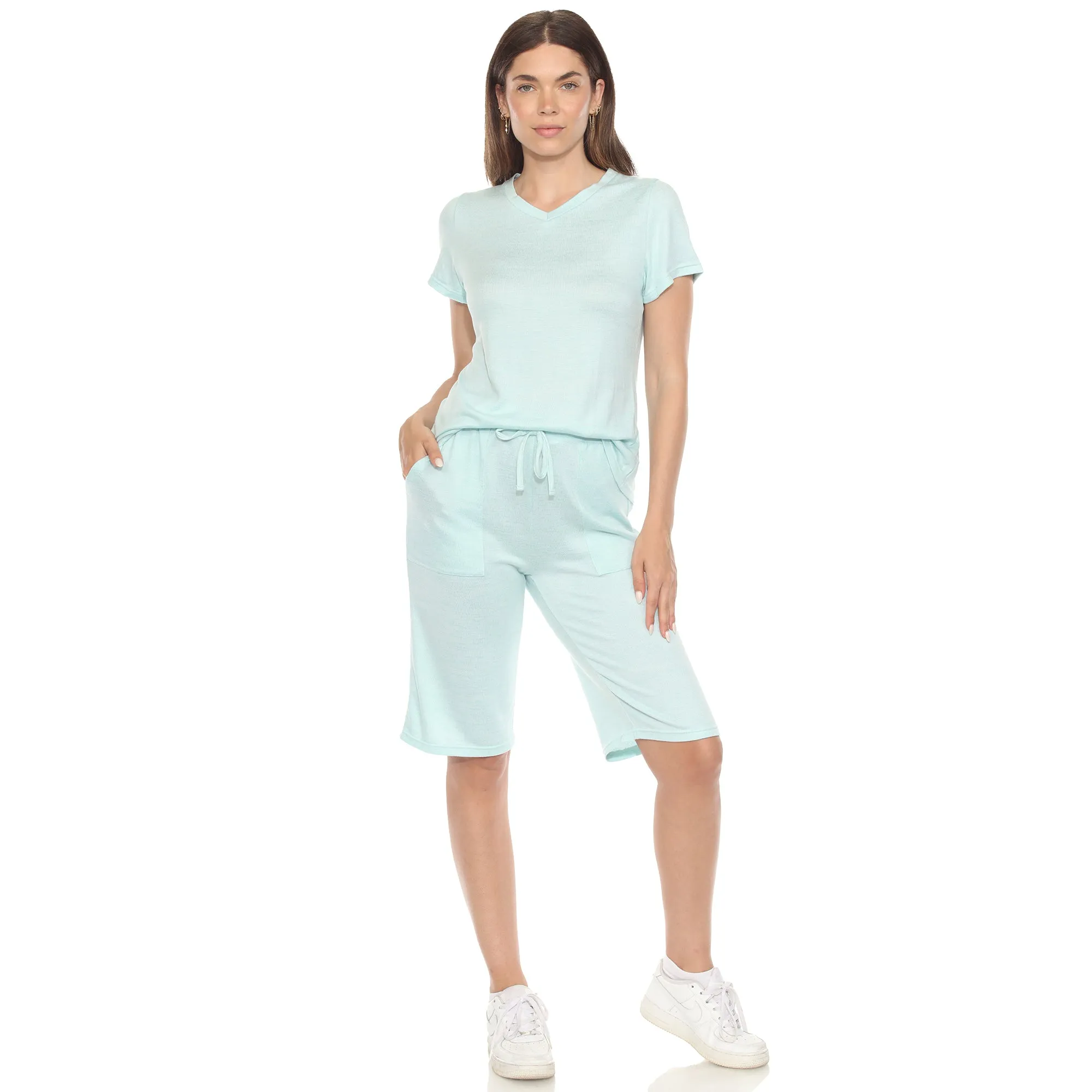 Women's Soft Capri Pajama Lounge Set sold by White Mark
