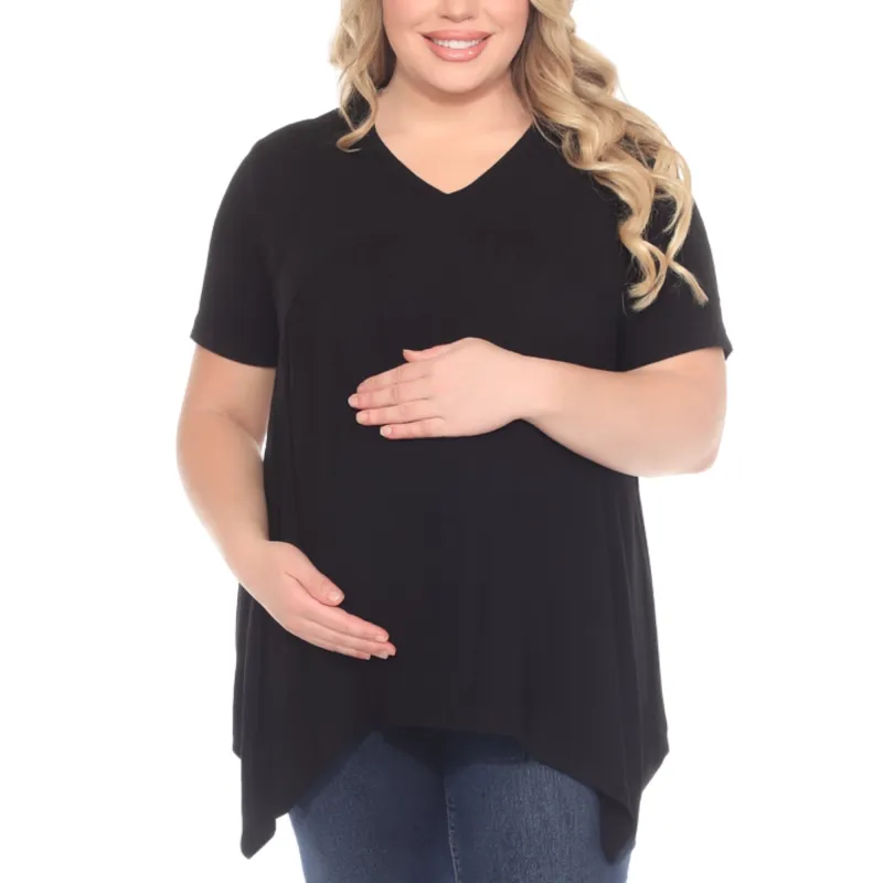 Women's Shirred Maternity Top made by White Mark