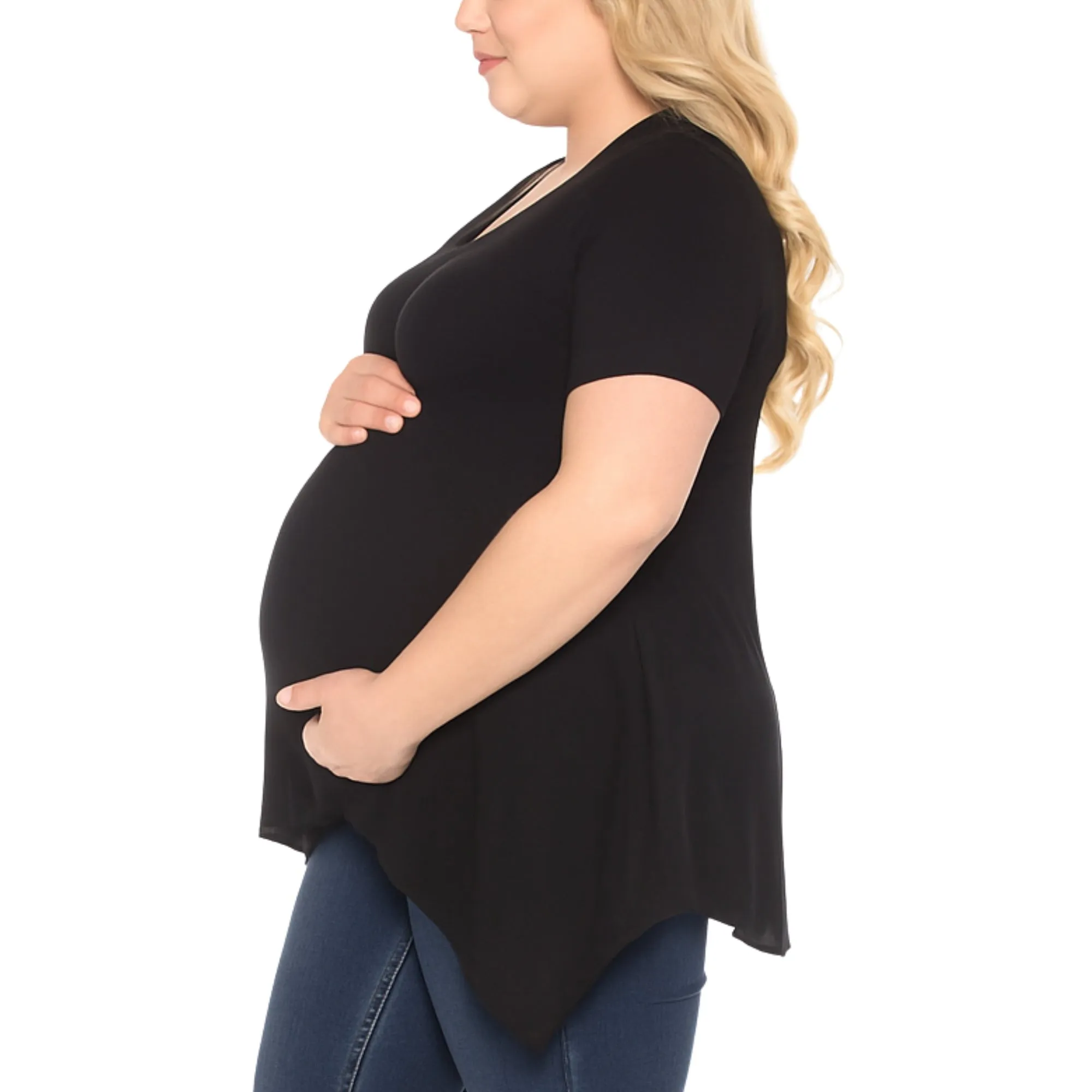 Women's Shirred Maternity Top sold by White Mark product image thumbnail 5