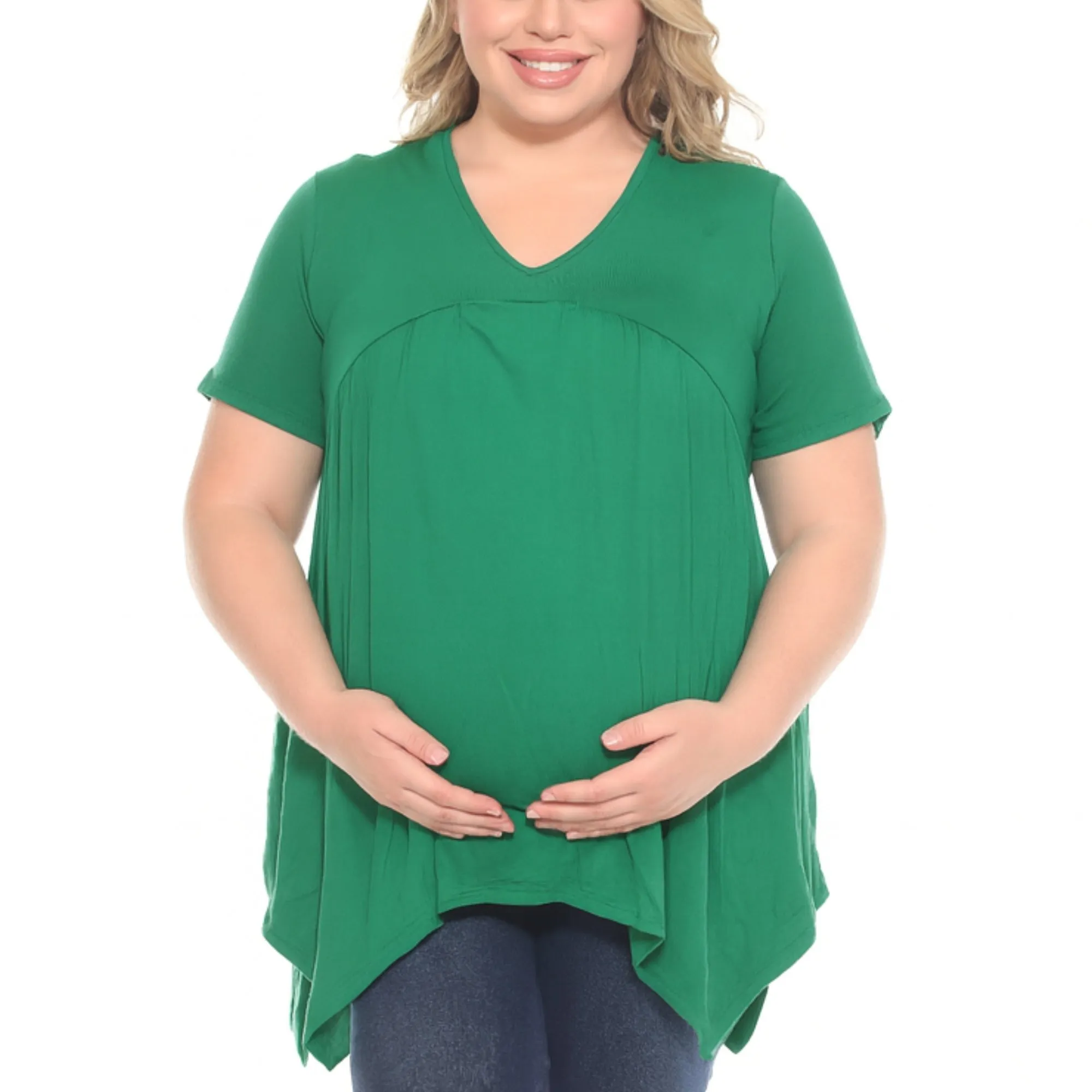 Women's Shirred Maternity Top sold by White Mark product image thumbnail 2