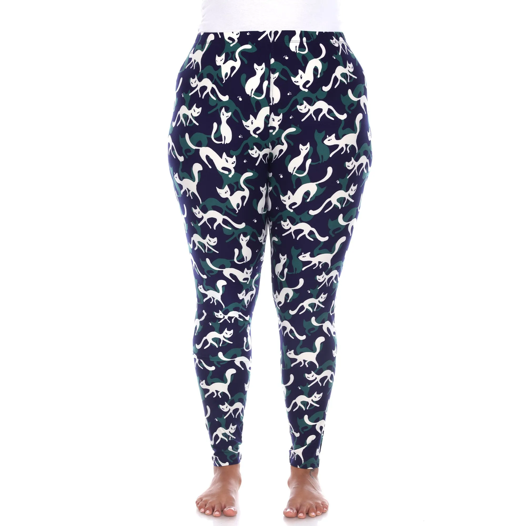 Plus Size Halloween Cat Leggings 2-Pack sold by White Mark product image thumbnail 4