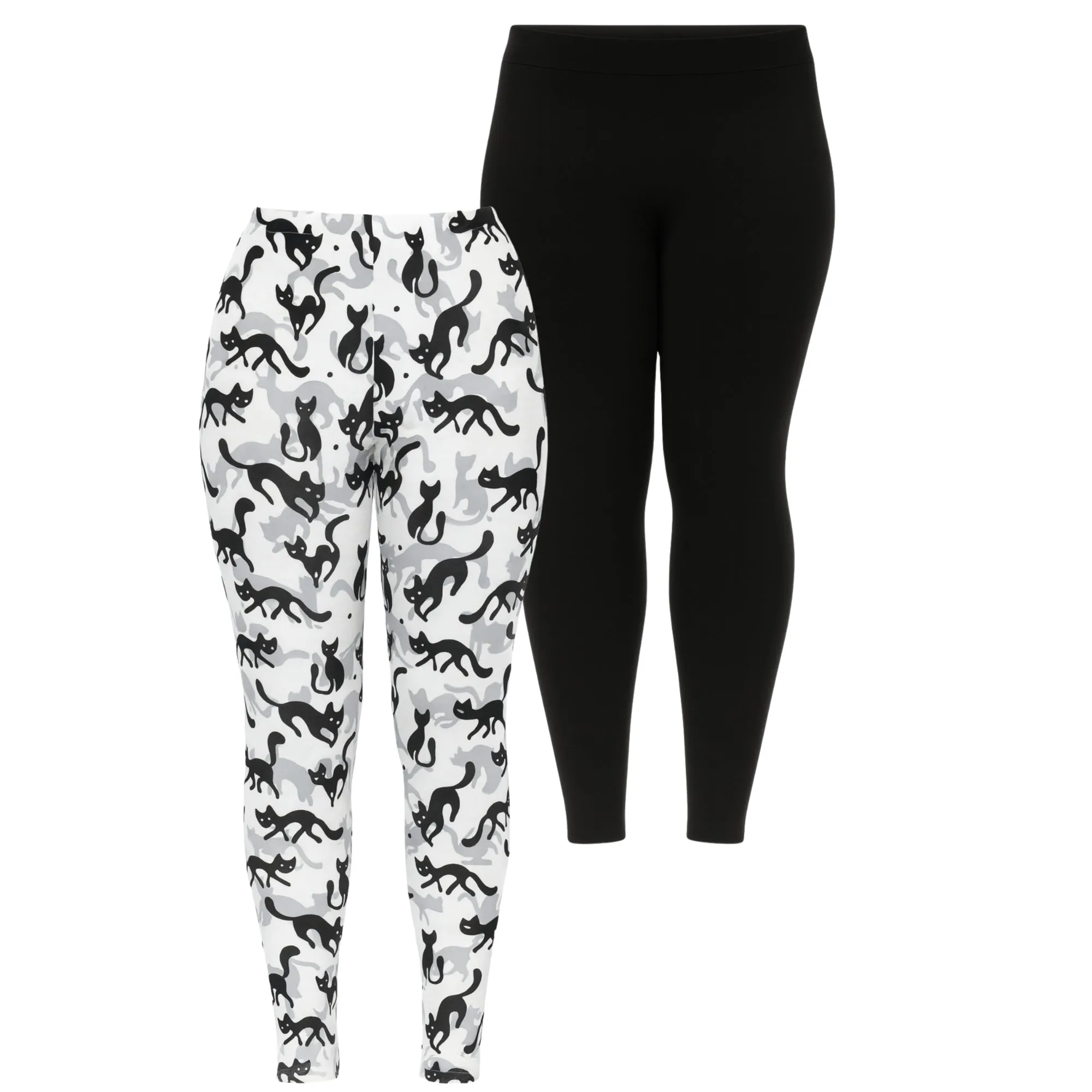 Women’s Halloween Cat Leggings 2-Pack sold by White Mark product image thumbnail 2