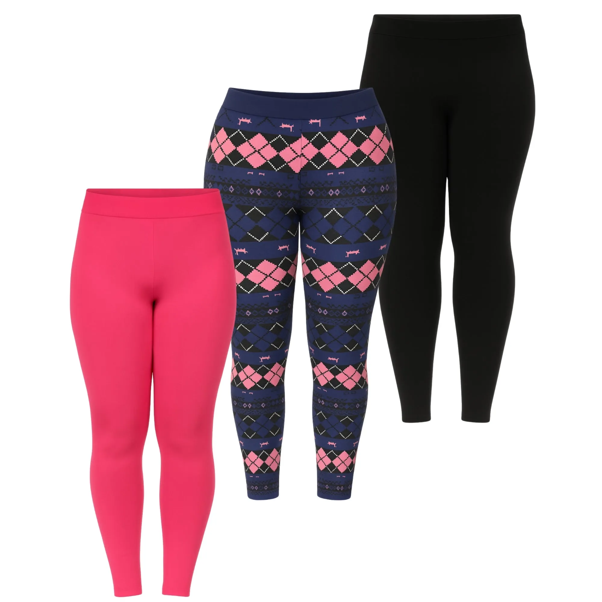 Women’s Holiday Leggings 3-Pack – Festive Prints & Cozy Styles sold by White Mark product image thumbnail 5