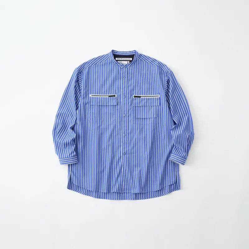 BAND COLLAR STRIPE MULTI POCKET SHIRT made by White Mountaineering