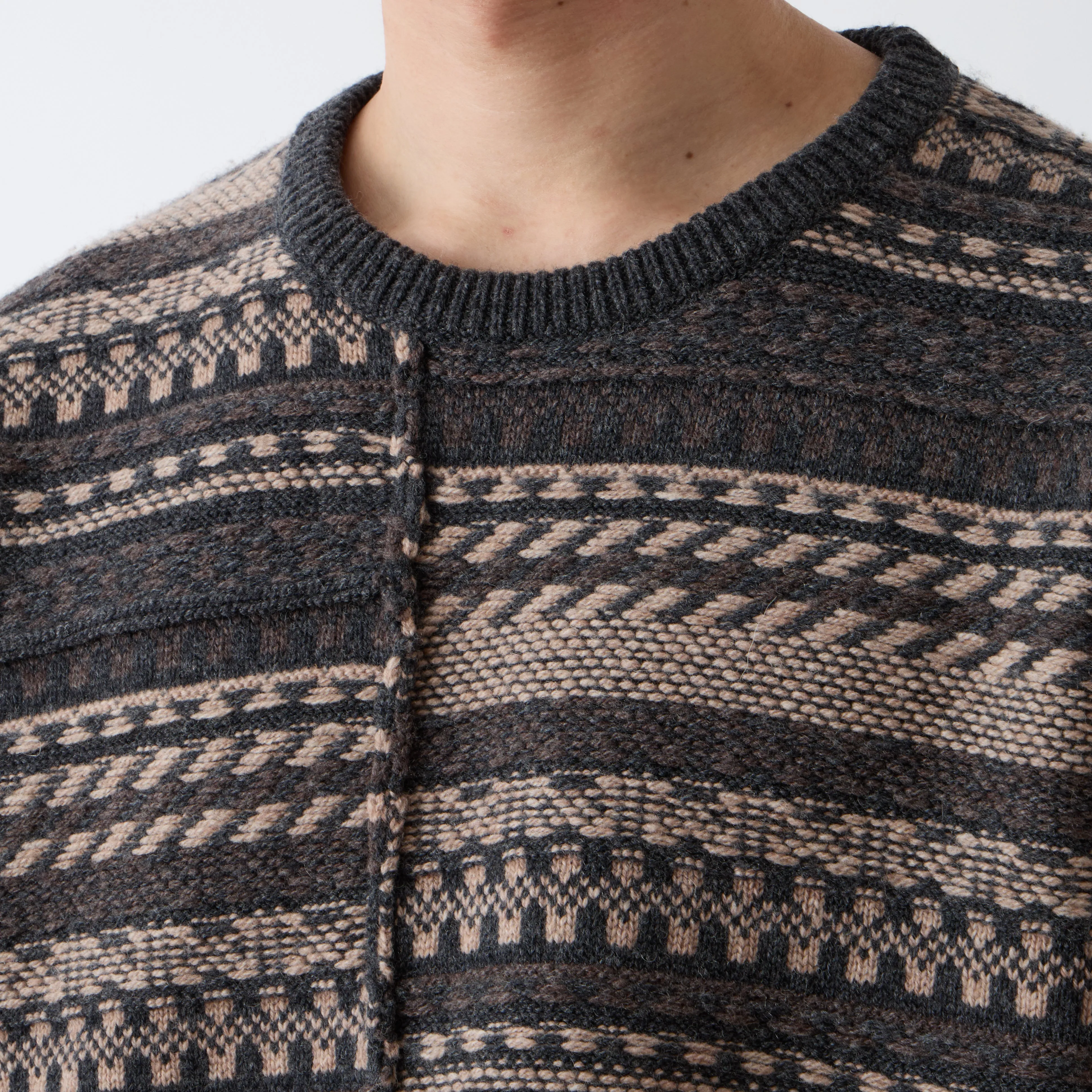 FAIR ISLE PATCHWORK KNIT PULLOVER sold by White Mountaineering product image thumbnail 4