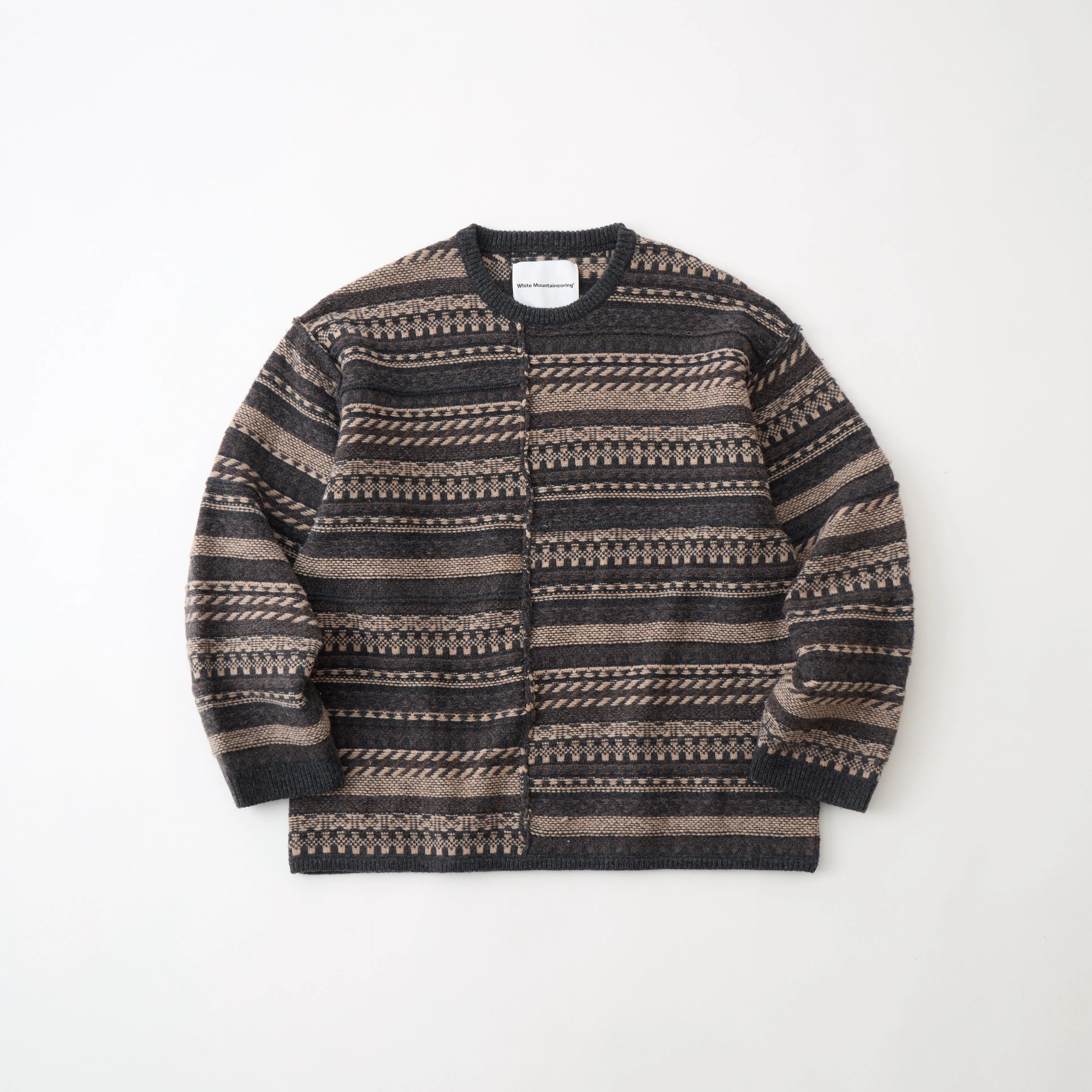 FAIR ISLE PATCHWORK KNIT PULLOVER sold by White Mountaineering