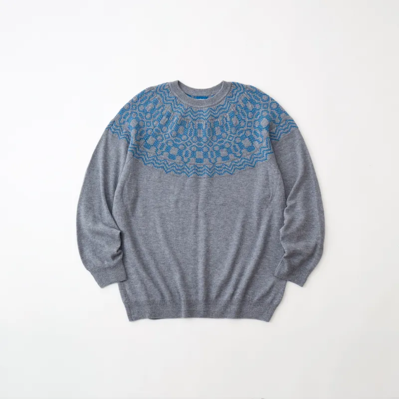 NORDIC PATTERN ROUND YORK KNIT PULLOVER sold by White Mountaineering