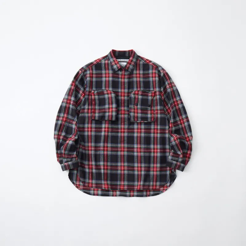 MID GUSSET SLEEVE TARTAN SHIRT sold by White Mountaineering