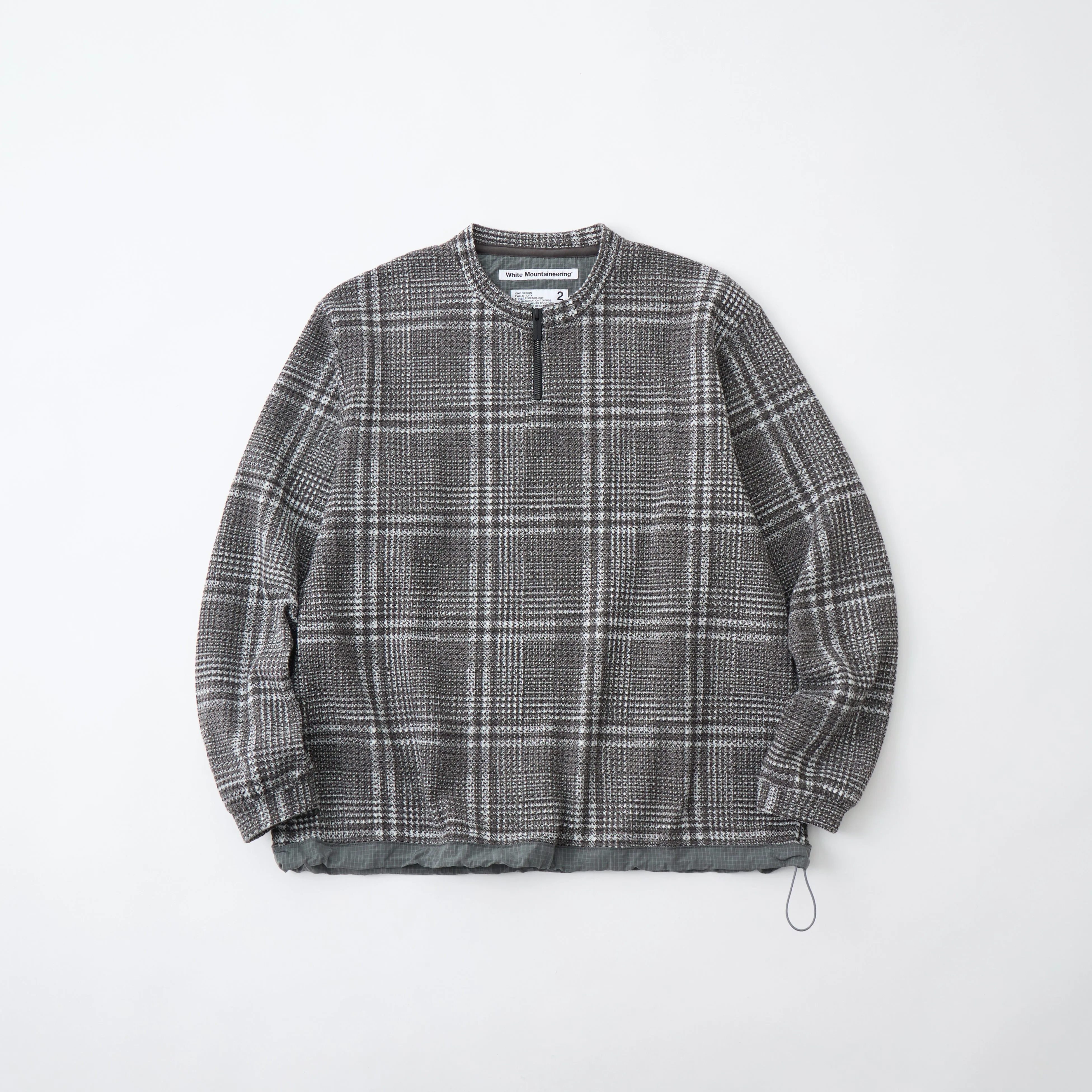 HALF ZIP CHECK PULLOVER sold by White Mountaineering