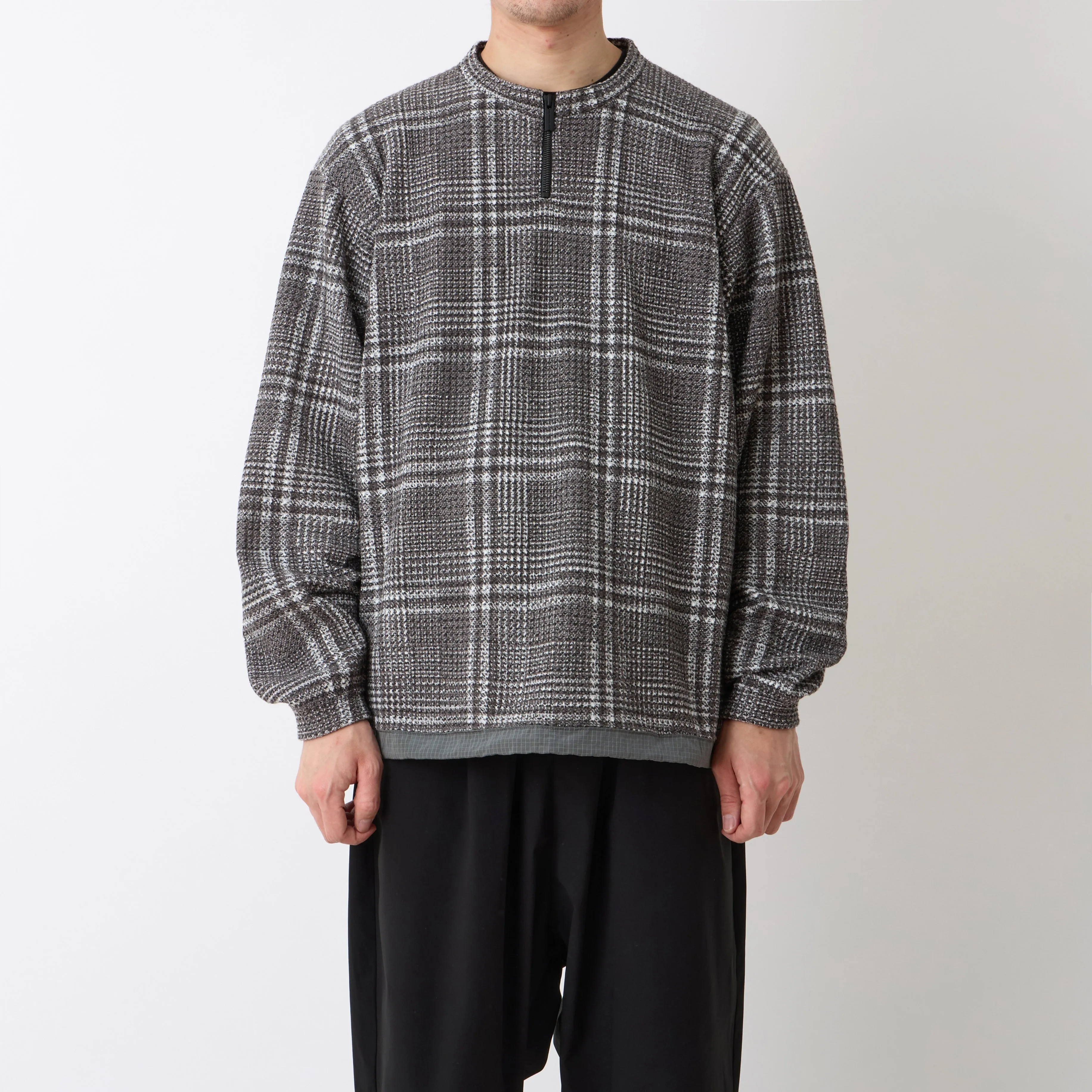 HALF ZIP CHECK PULLOVER sold by White Mountaineering product image thumbnail 2