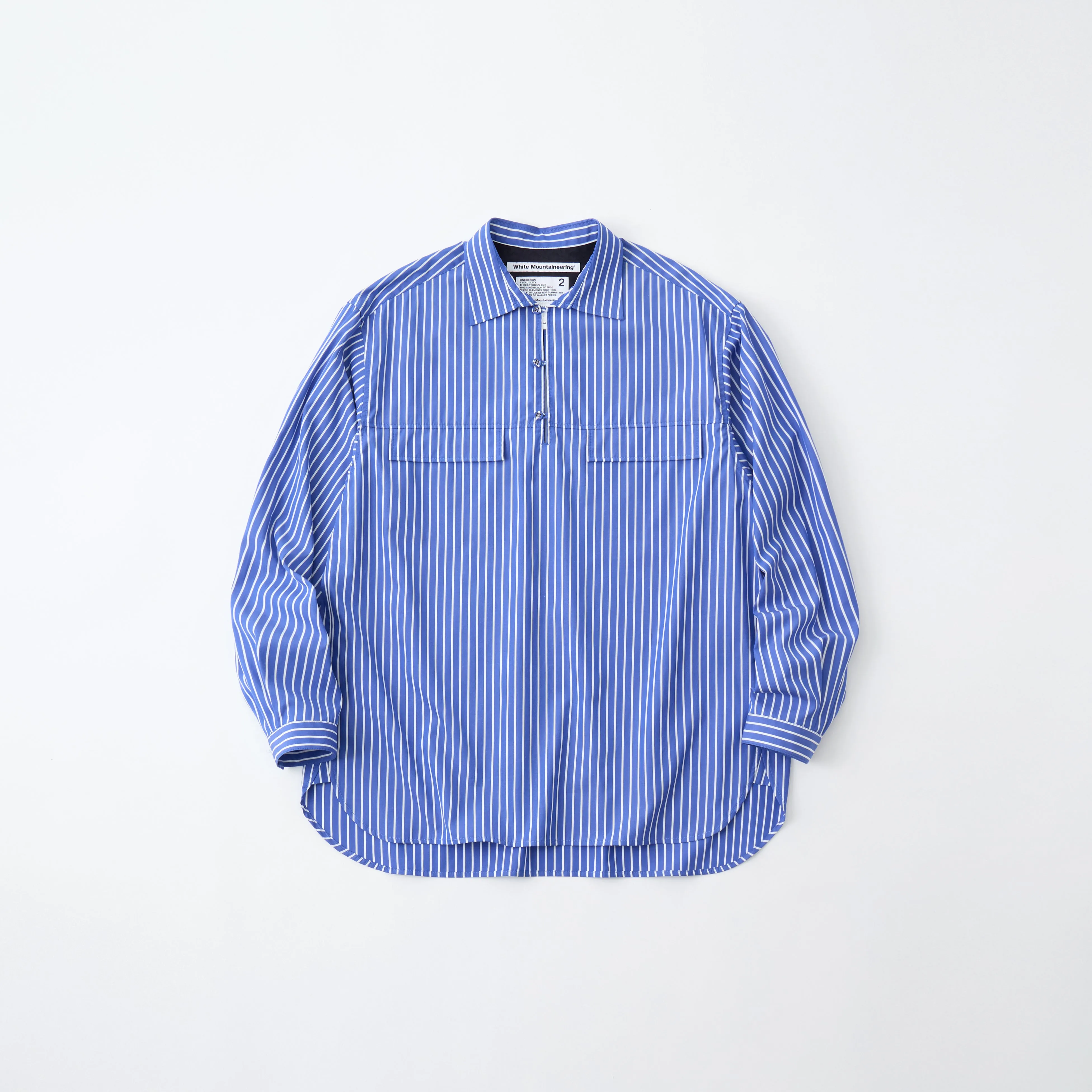 GUSSET SLEEVE STRIPE PULLOVER SHIRT sold by White Mountaineering