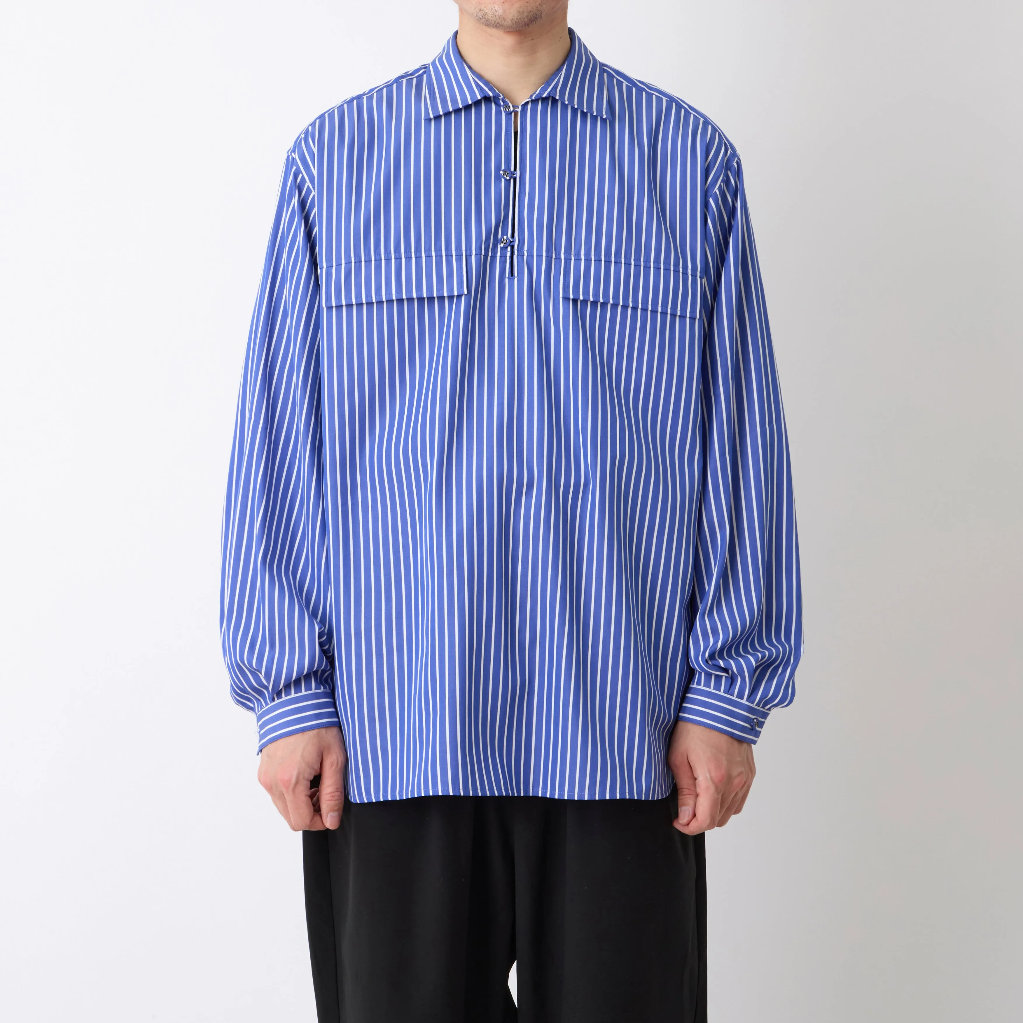 GUSSET SLEEVE STRIPE PULLOVER SHIRT sold by White Mountaineering product image thumbnail 2