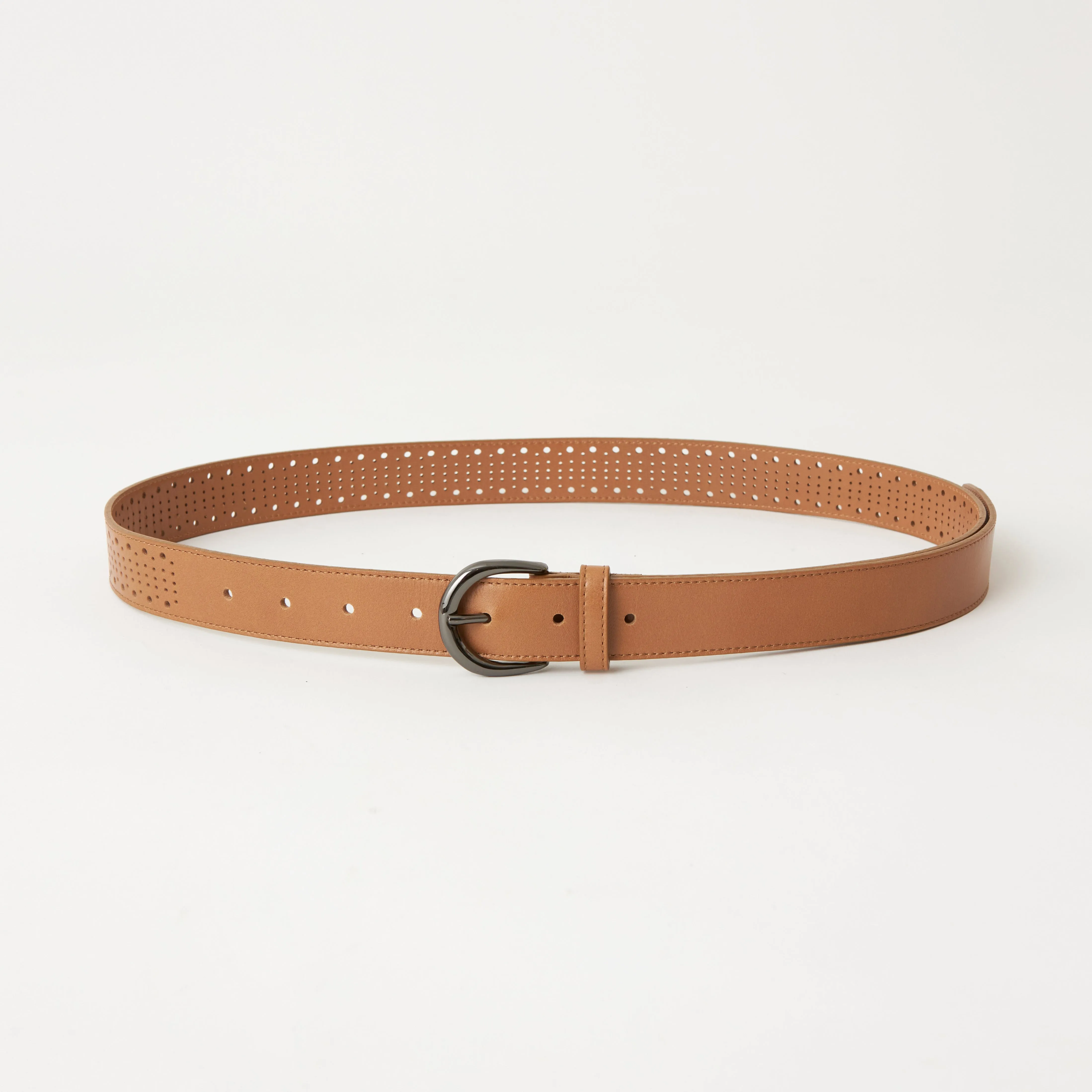 PUNCHING LEATHER BELT sold by White Mountaineering