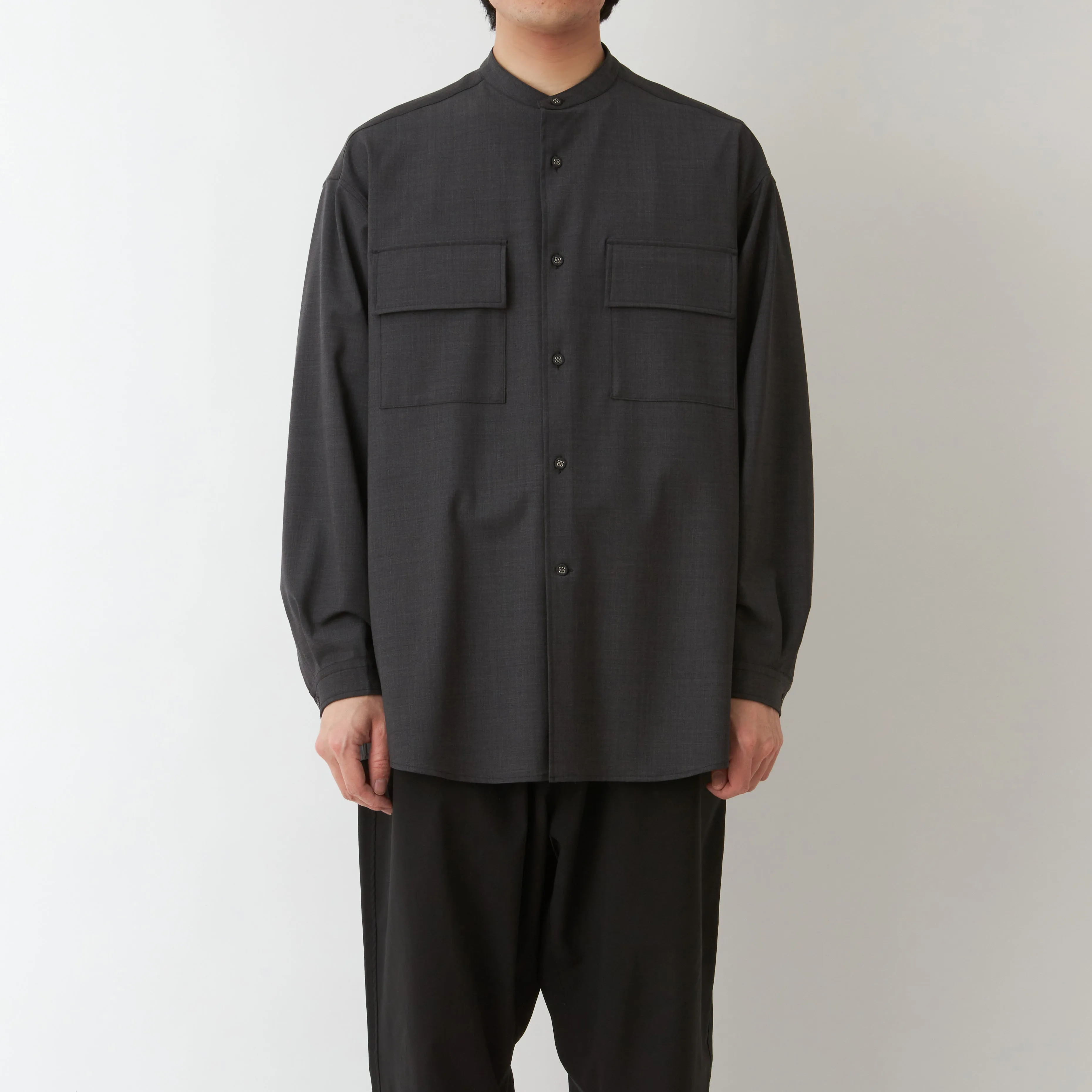 STRETCH BAND COLLAR SHIRT sold by White Mountaineering product image thumbnail 2