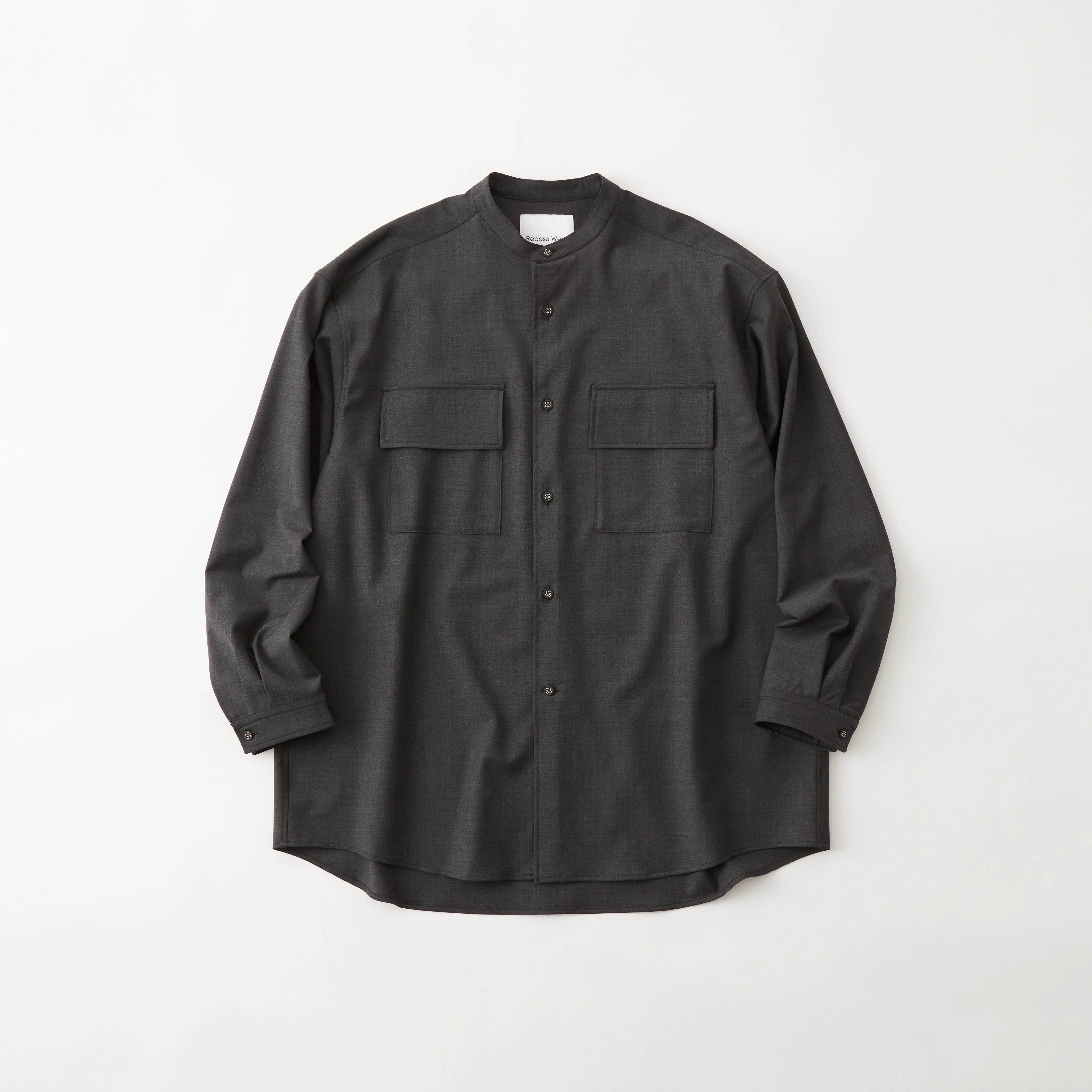 STRETCH BAND COLLAR SHIRT sold by White Mountaineering