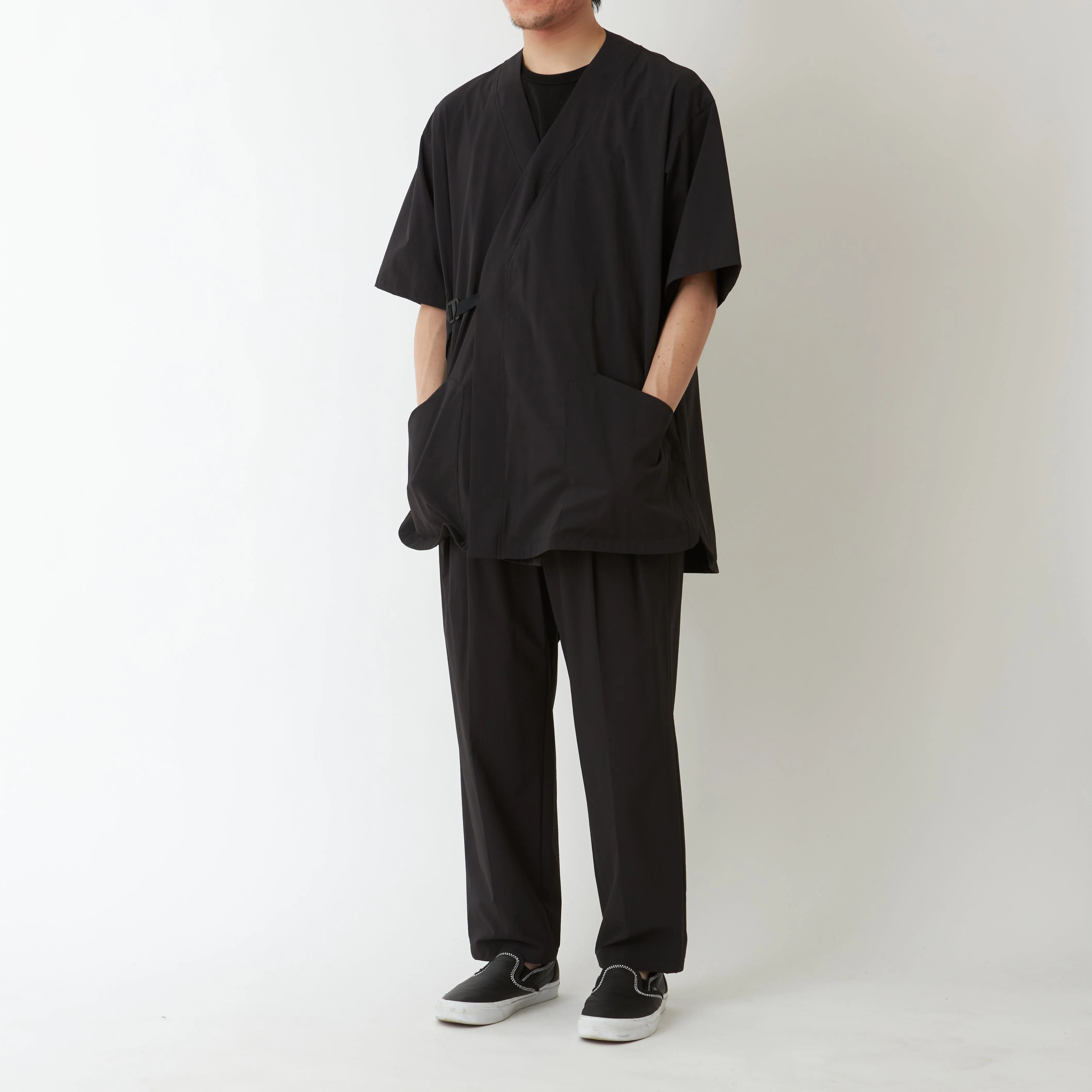 STRETCH NYLON HALF SLEEVE KIMONO SHIRT sold by White Mountaineering product image thumbnail 5