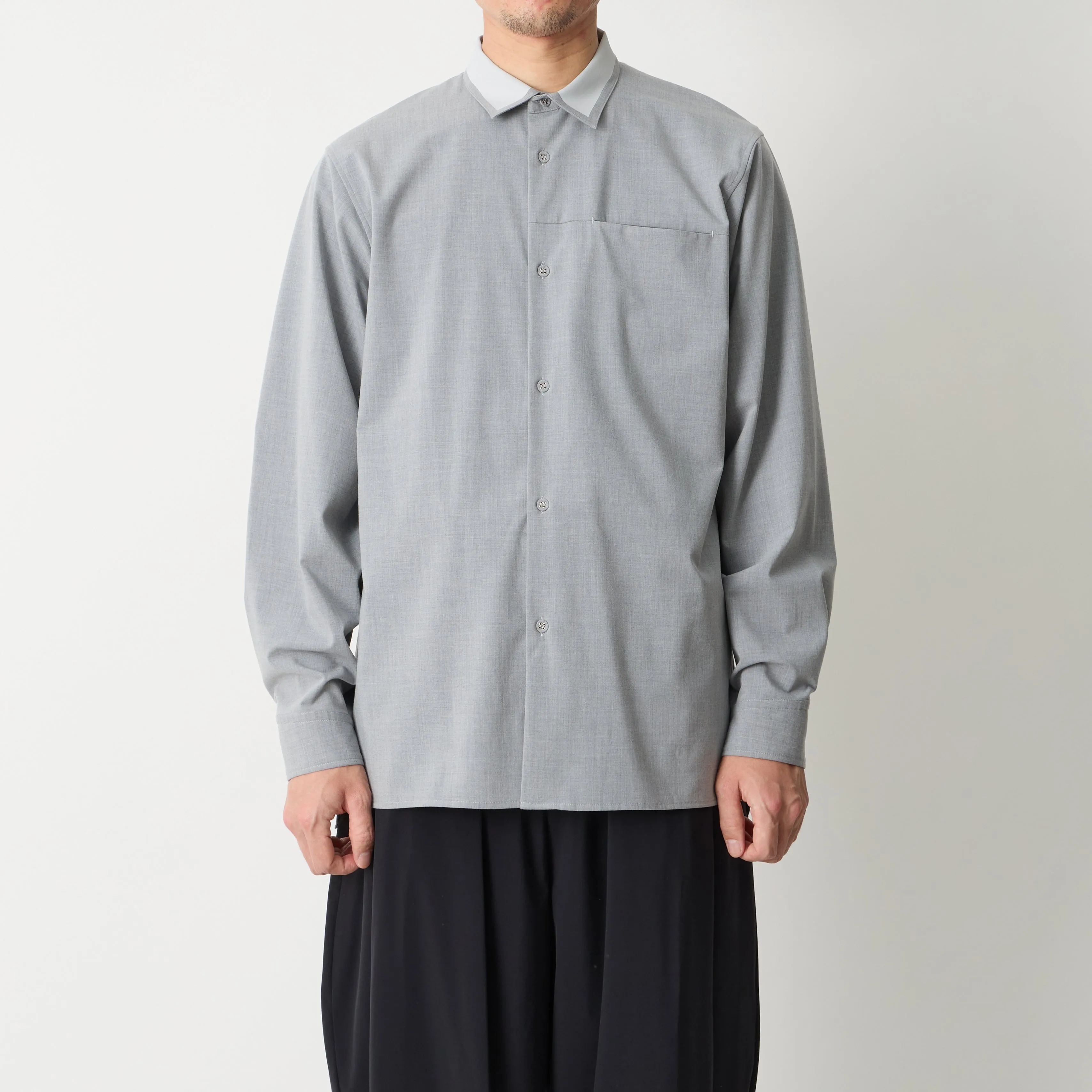 STRETCH BOX SILHOUETTE SHIRT sold by White Mountaineering product image thumbnail 2