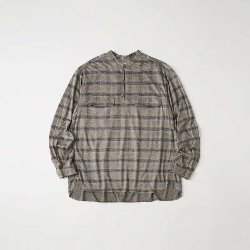 CHECK JACQUARD GUSSET SLEEVE SKIPPER SHIRT sold by White Mountaineering