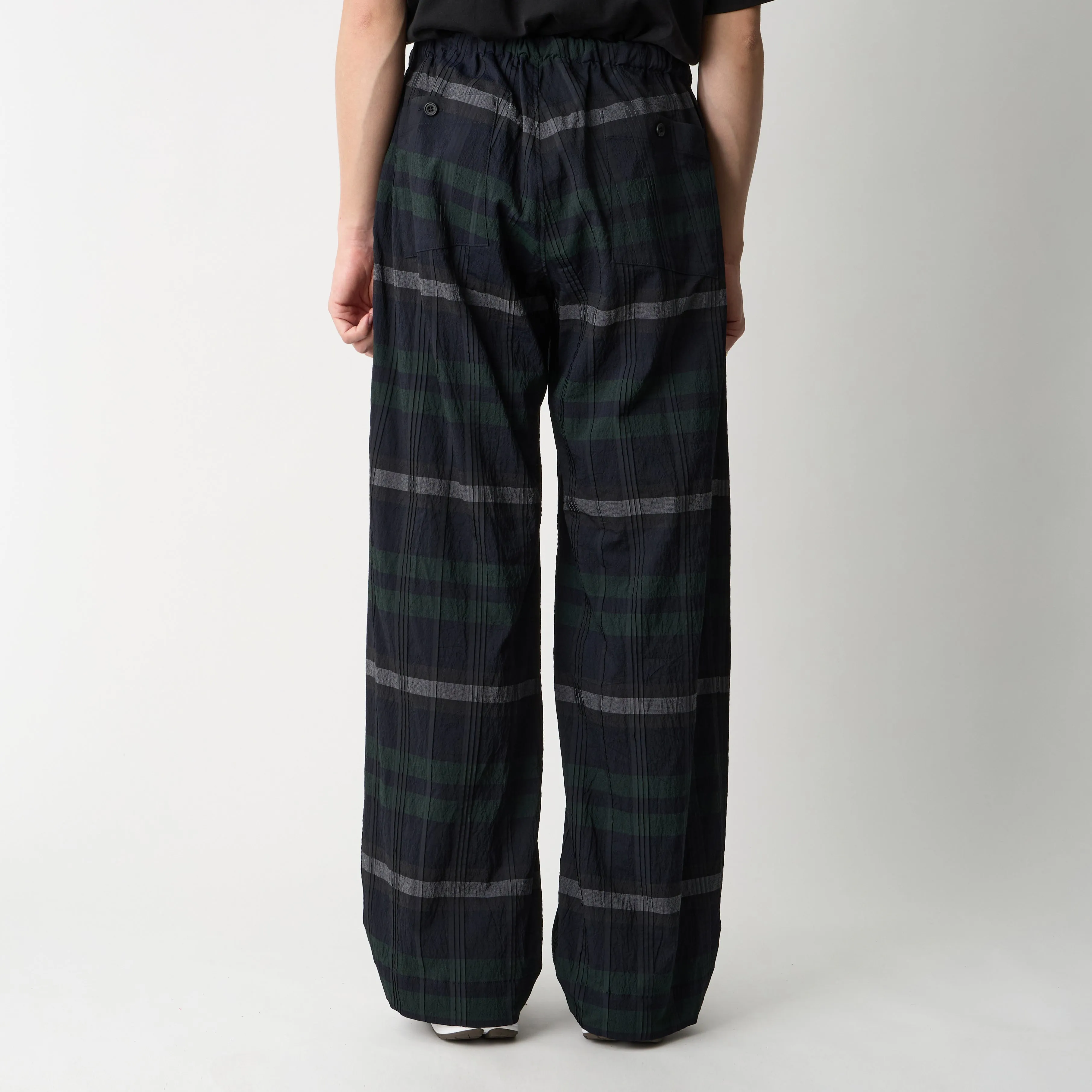 CHECK TUCK JACQUARD 2 TUCK WIDE PANTS sold by White Mountaineering product image thumbnail 3