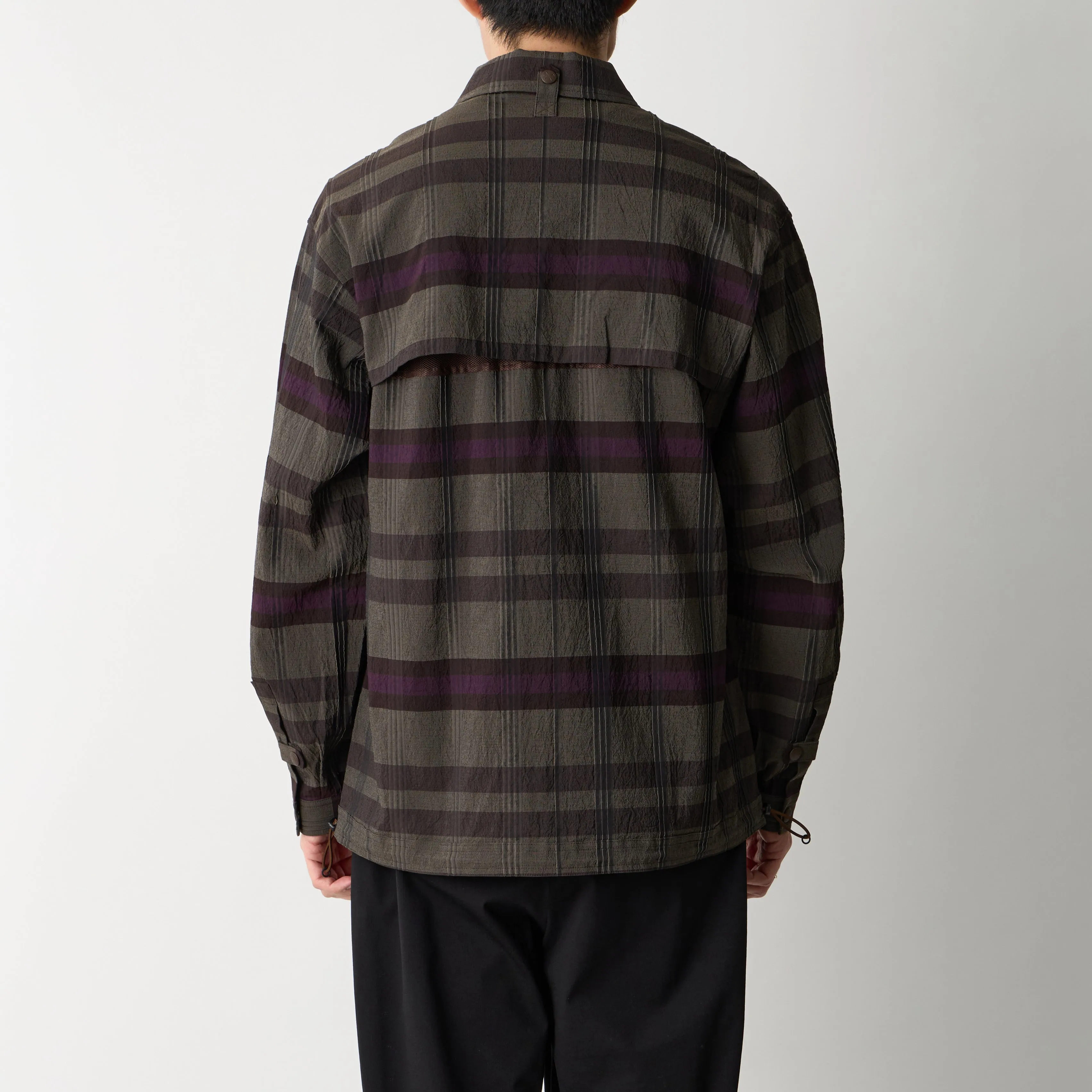 CHECK TUCK JACQUARD MID GUSSET SLEEVE BLOUSON sold by White Mountaineering product image thumbnail 3