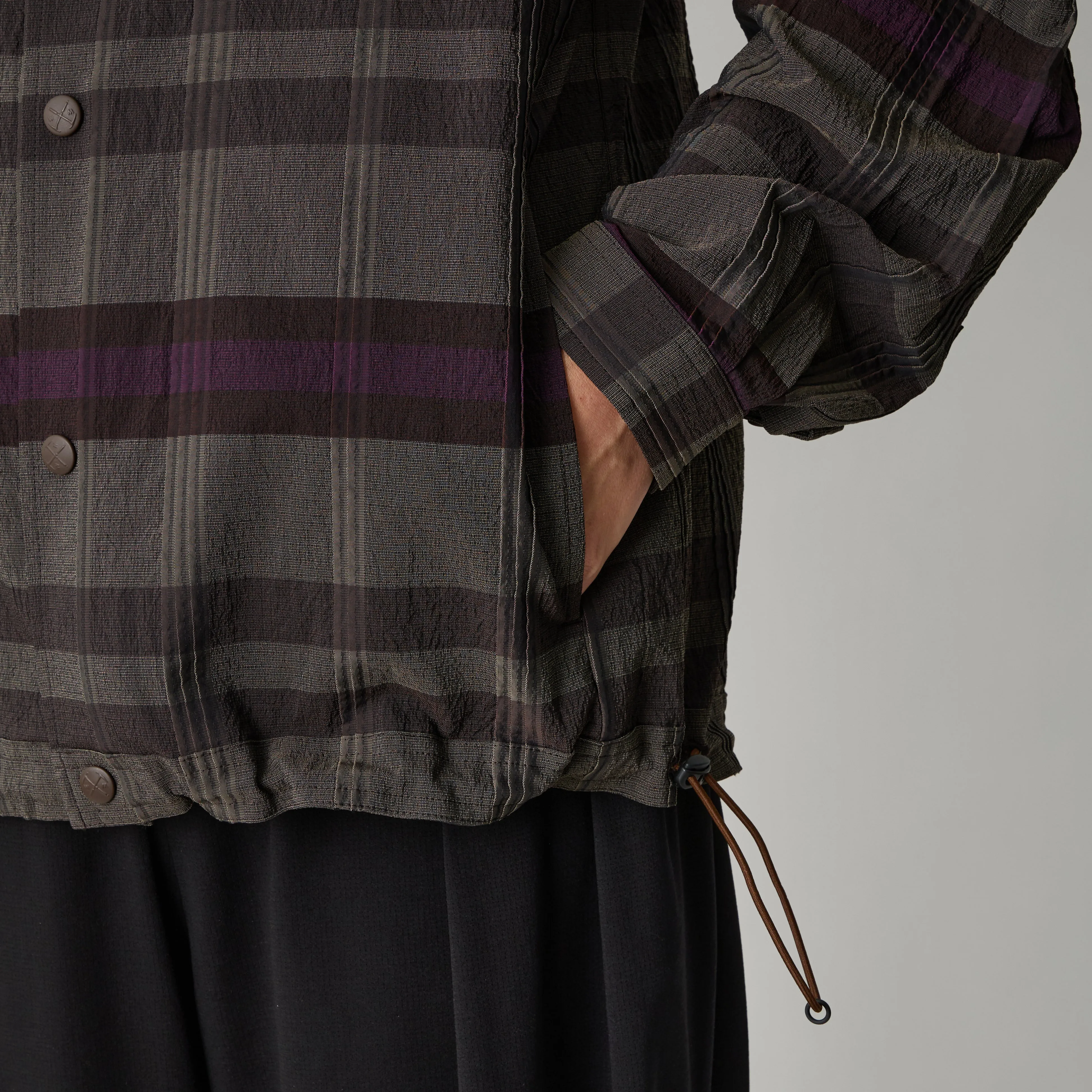 CHECK TUCK JACQUARD MID GUSSET SLEEVE BLOUSON sold by White Mountaineering product image thumbnail 5