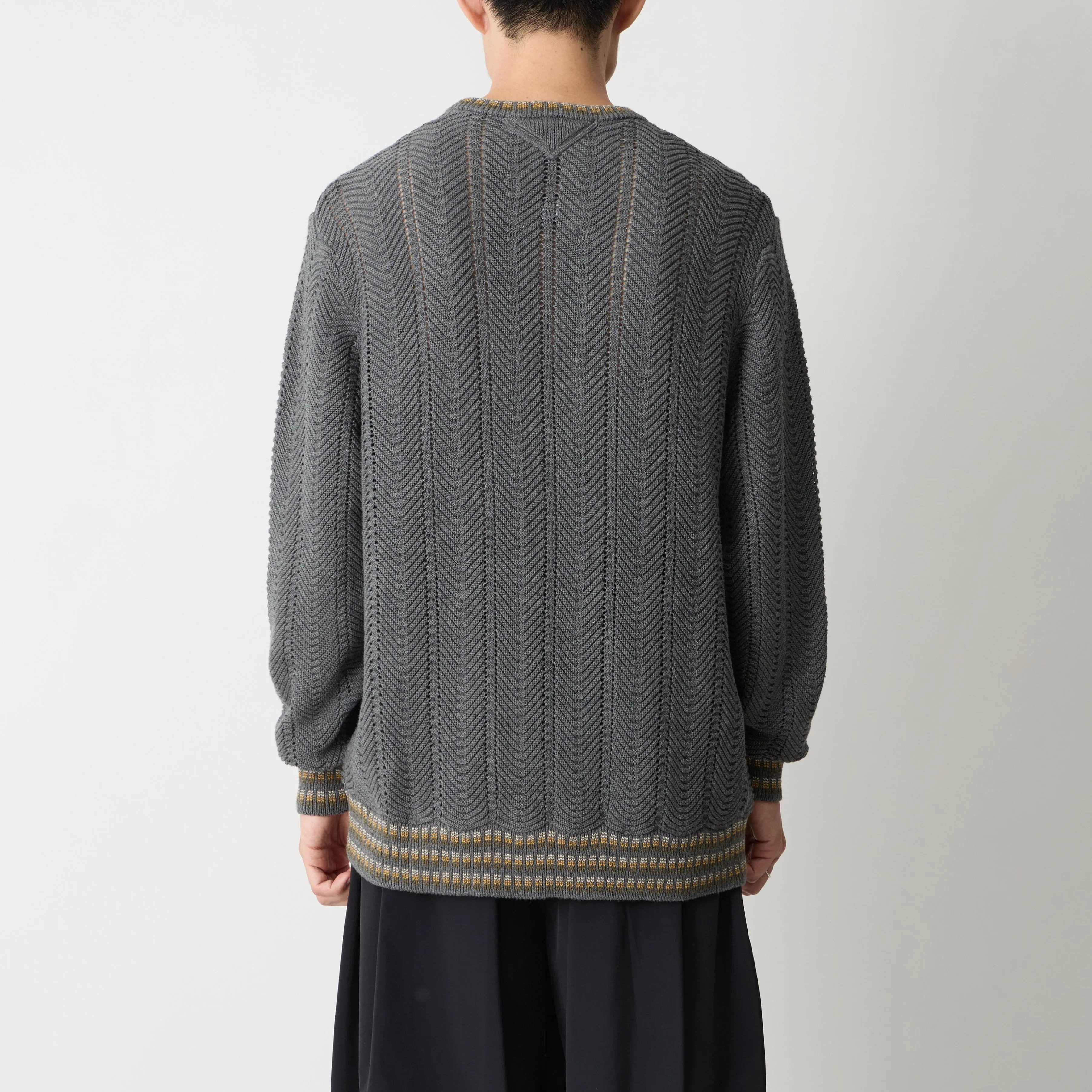 HERRINGBONE KNIT PULLOVER sold by White Mountaineering product image thumbnail 3