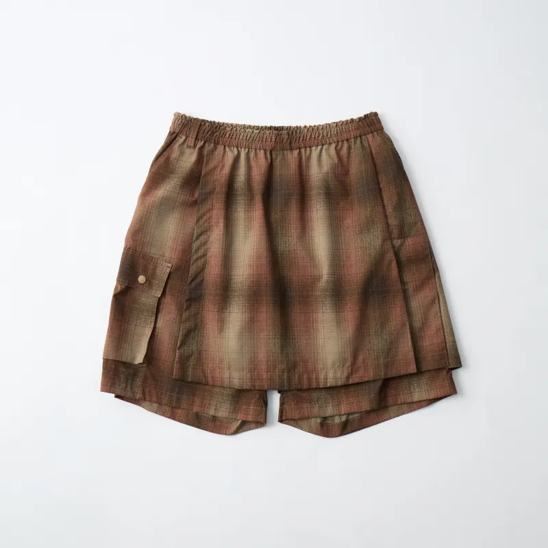 OMBRE CHECK SKIRT PANTS made by White Mountaineering