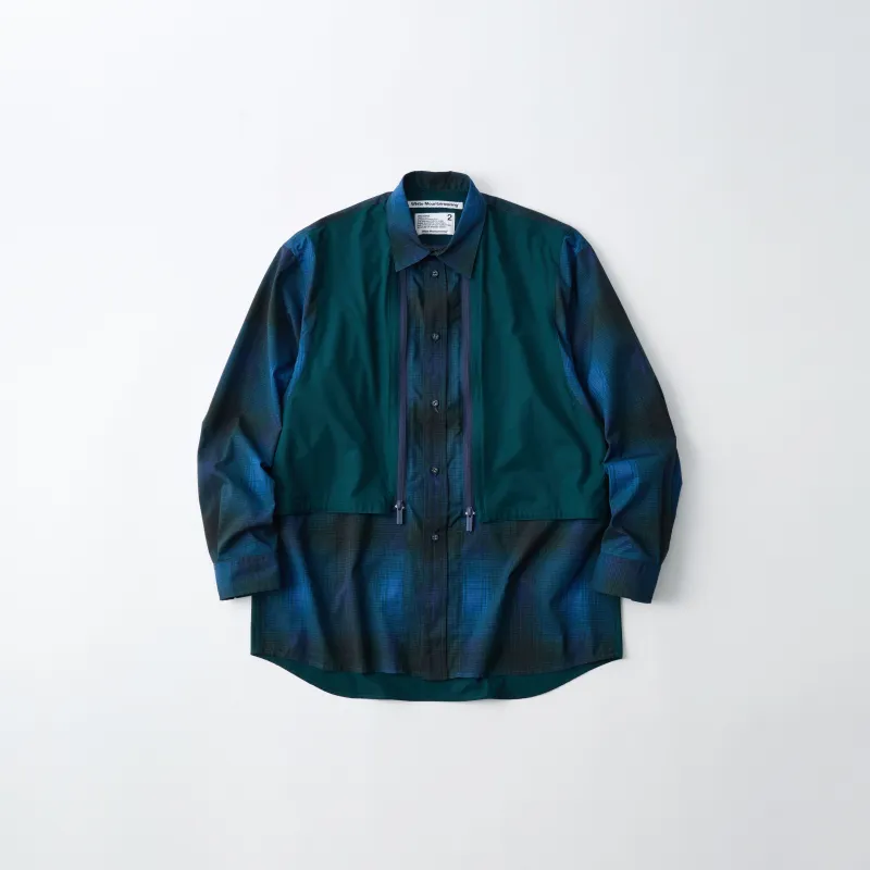 OMBRE CHECK MID GUSSET SLEEVE SHIRT made by White Mountaineering