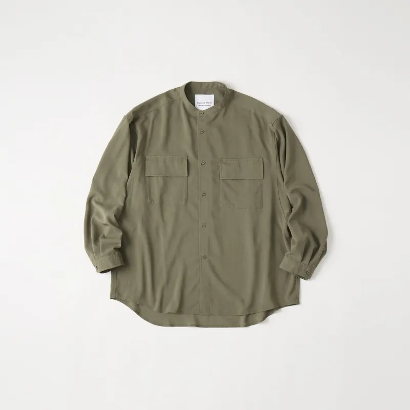 WIDE GUSSET SLEEVE BAND COLLAR SHIRT made by White Mountaineering